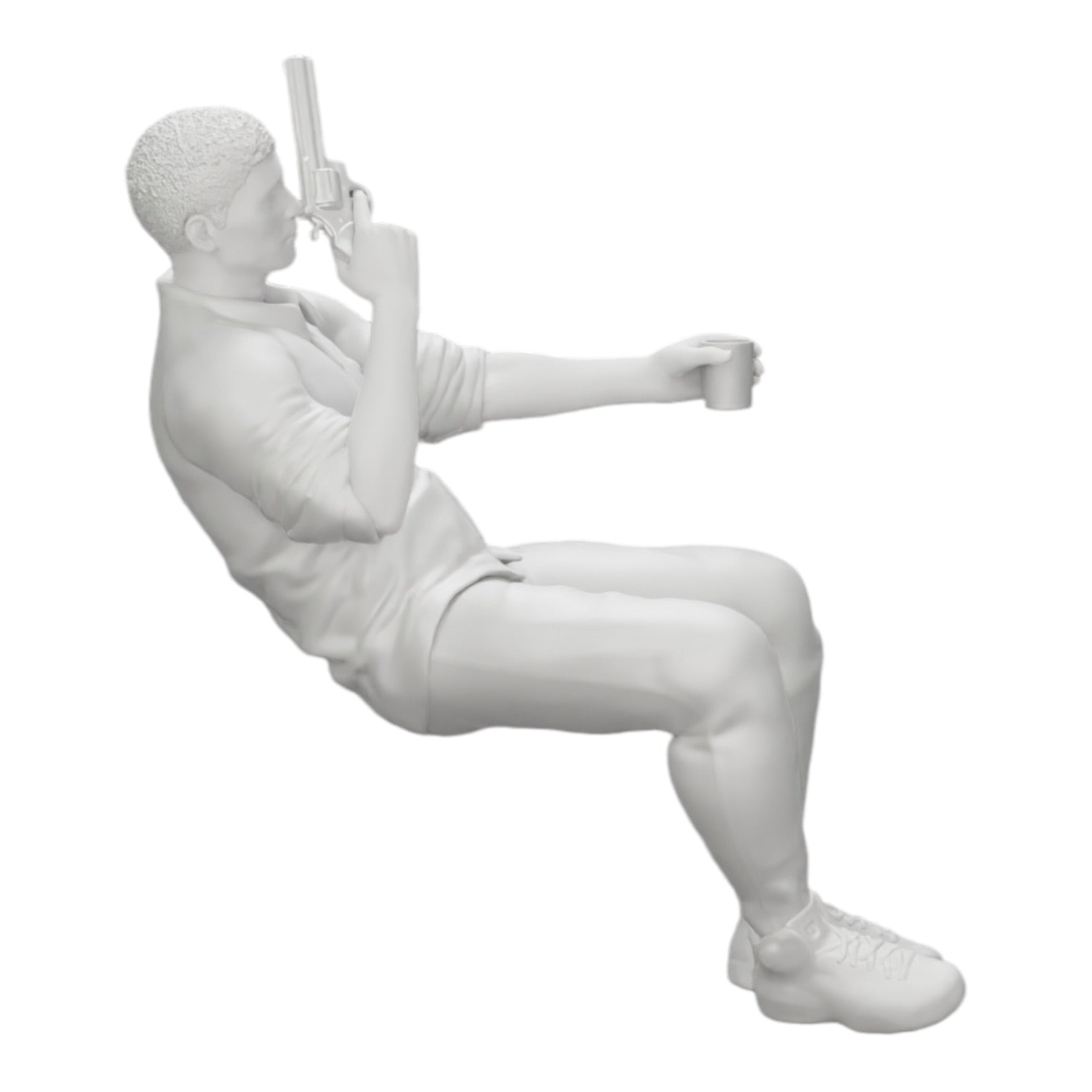 Diorama model building product photo 0: Sitting gangster with a glass of whiskey and a weapon at the poker table (Ref No. A5)