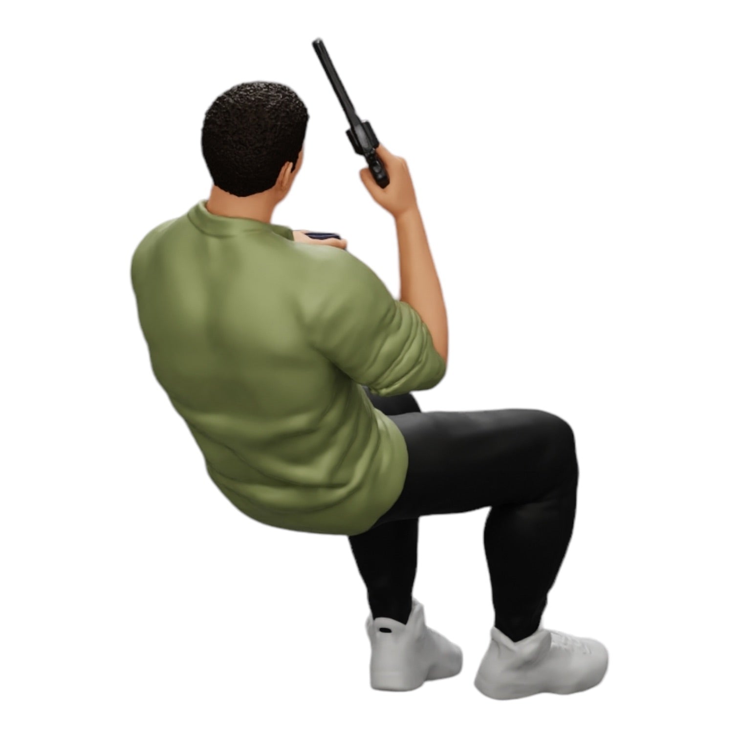 Diorama model building product photo 0: Sitting gangster with a glass of whiskey and a weapon at the poker table (Ref No. A5)