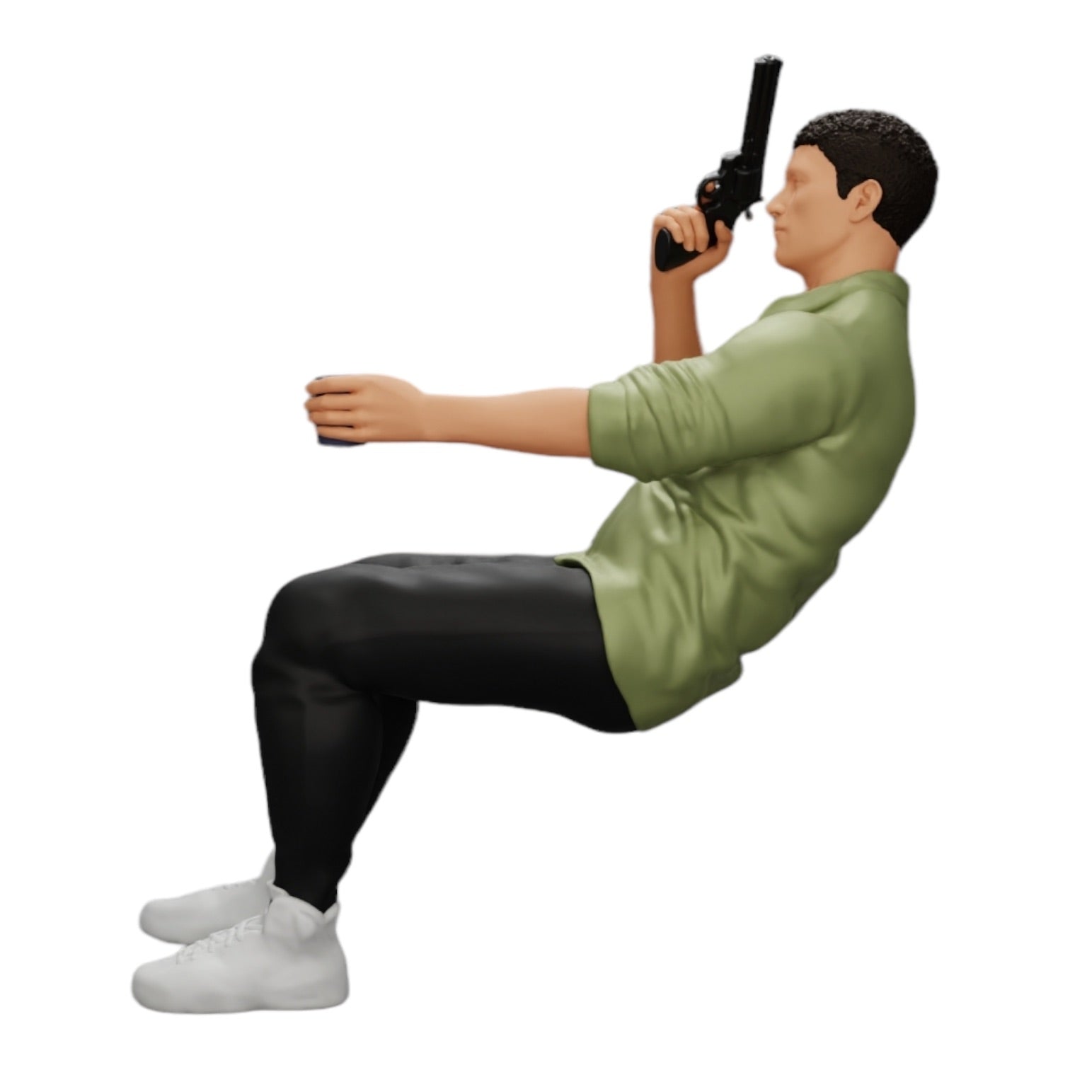 Diorama model building product photo 0: Sitting gangster with a glass of whiskey and a weapon at the poker table (Ref No. A5)