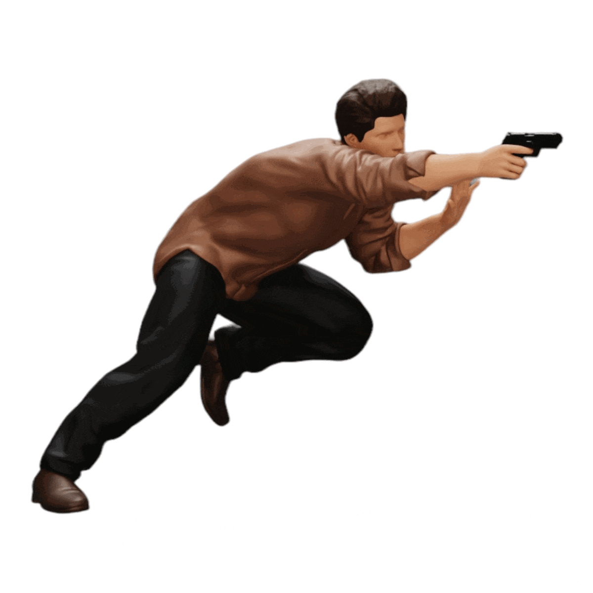 Diorama model building product photo 0: Gangster shooting with a weapon from a car (Ref No. A6)