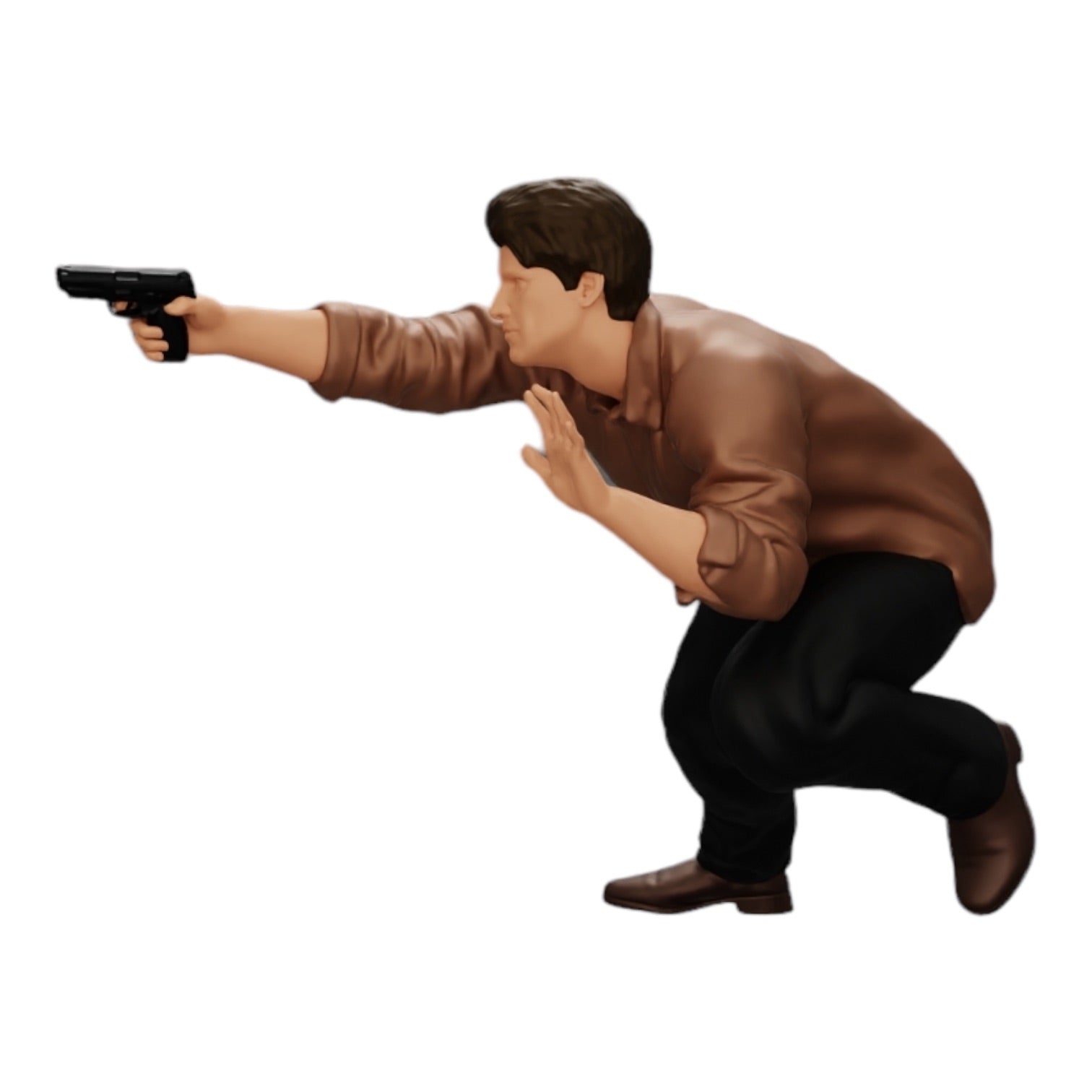 Diorama model building product photo 0: Gangster shooting with a weapon from a car (Ref No. A6)