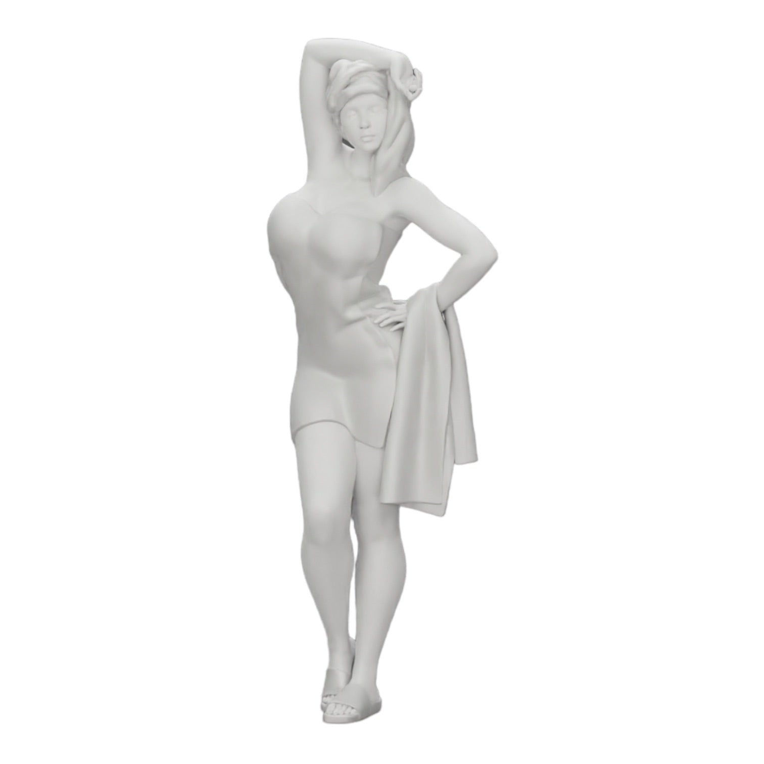 Diorama model building product photo 0: Sexy woman after shower with bathrobe and towel (Ref No. A10)