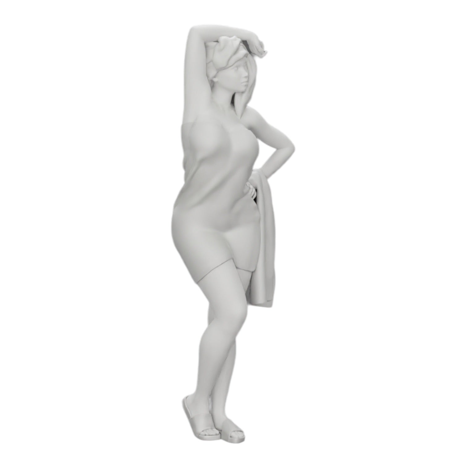 Diorama model building product photo 0: Sexy woman after shower with bathrobe and towel (Ref No. A10)