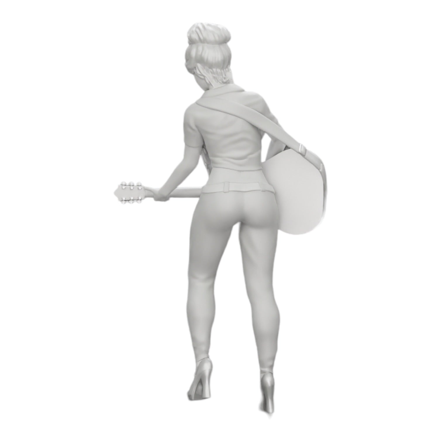 Diorama model building product photo 0: Young woman/musician on stage playing acoustic guitar (Ref No. A13)