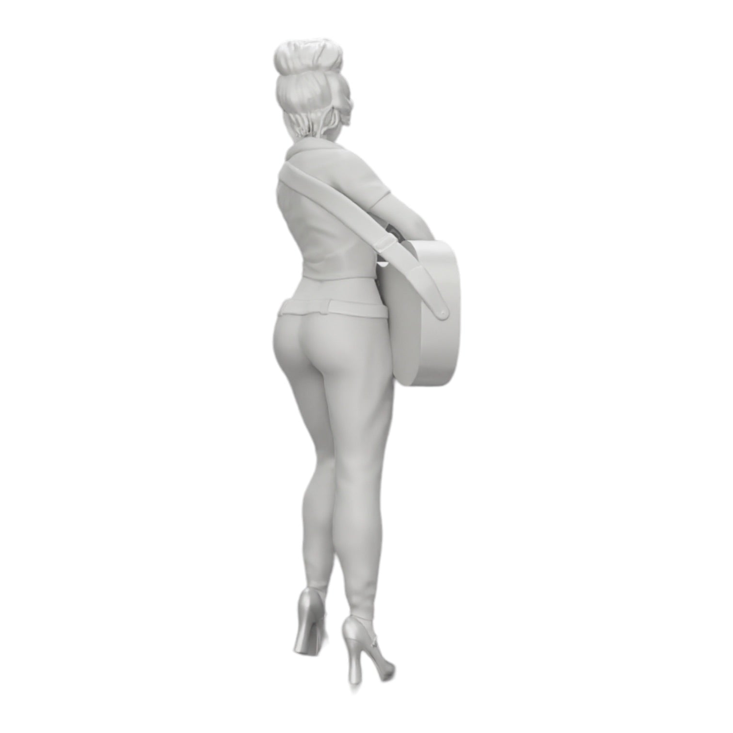 Diorama model building product photo 0: Young woman/musician on stage playing acoustic guitar (Ref No. A13)