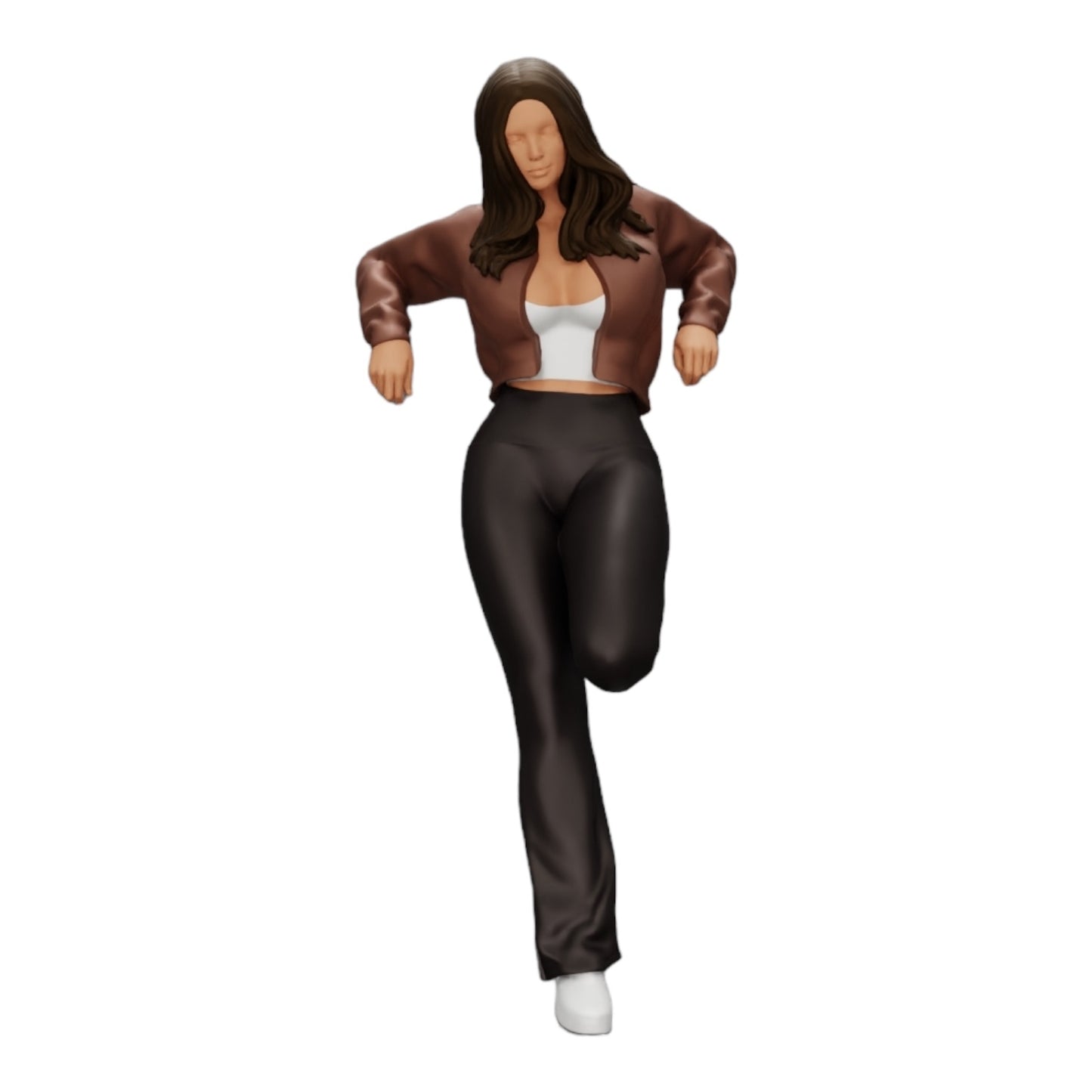 Diorama Modellbau Produktfoto 0: Mädchen mit Minijacke lehnt an Auto (Ref Nr. A18)