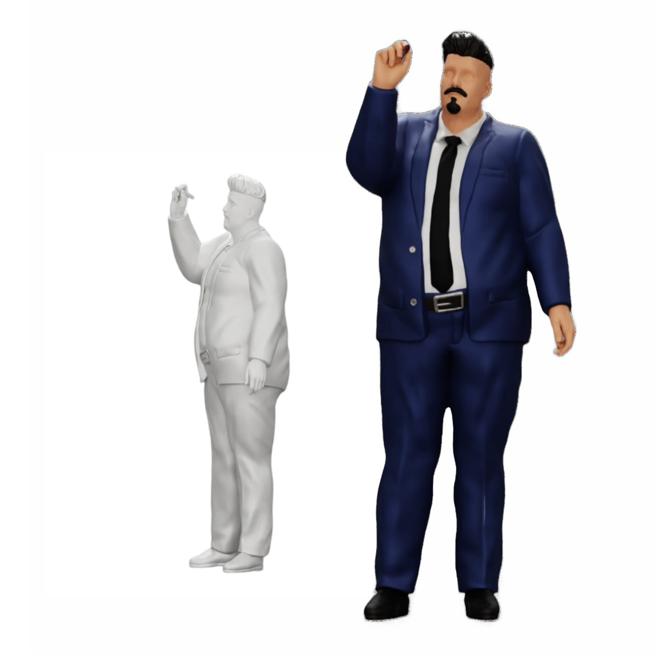 Diorama model building product photo 0: Corpulent businessman writing on whiteboard (Ref No. A19)