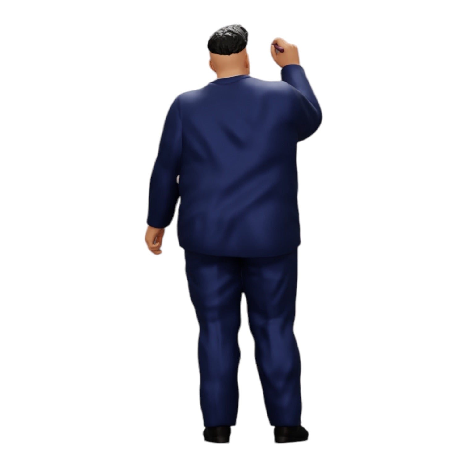 Diorama model building product photo 0: Corpulent businessman writing on whiteboard (Ref No. A19)