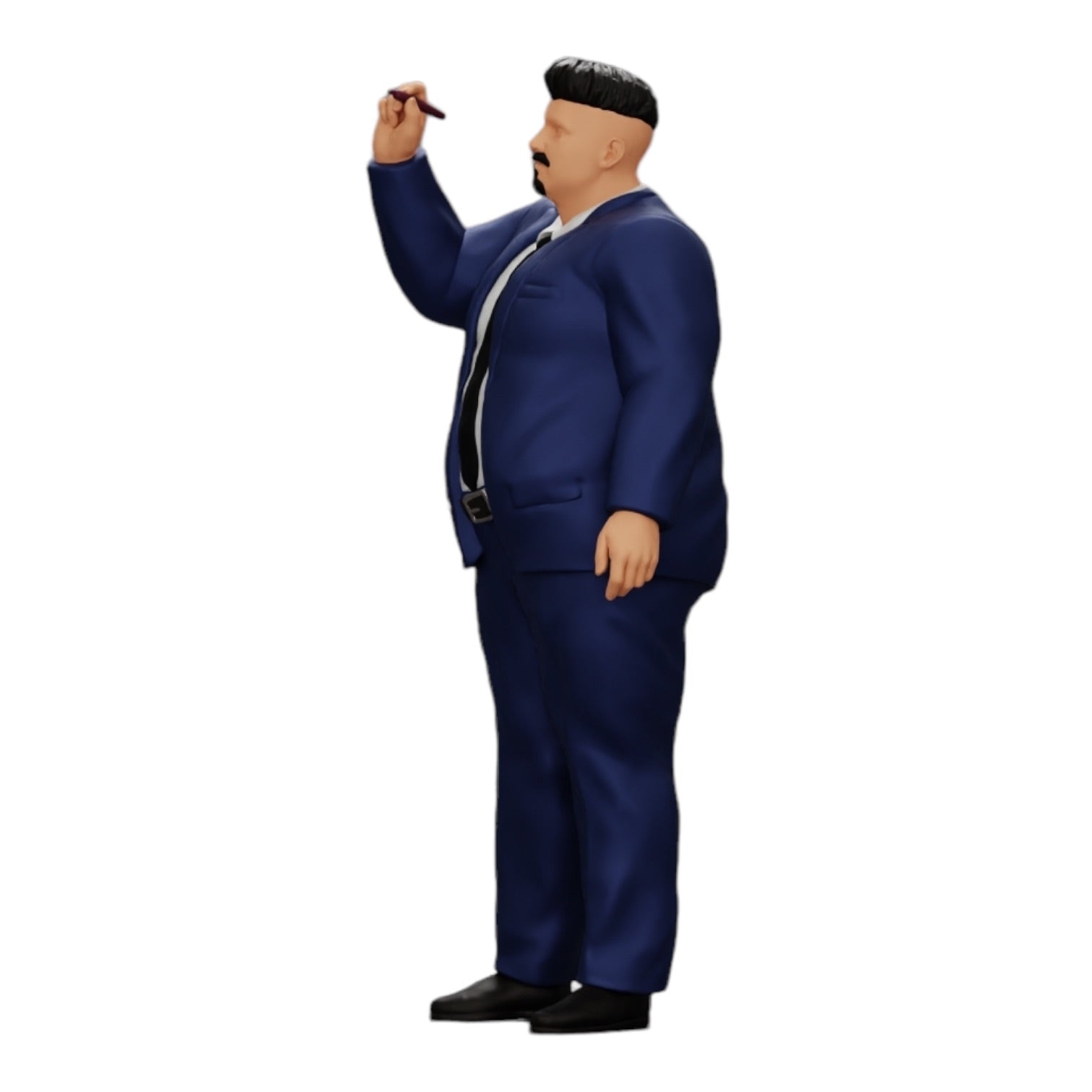Diorama model building product photo 0: Corpulent businessman writing on whiteboard (Ref No. A19)