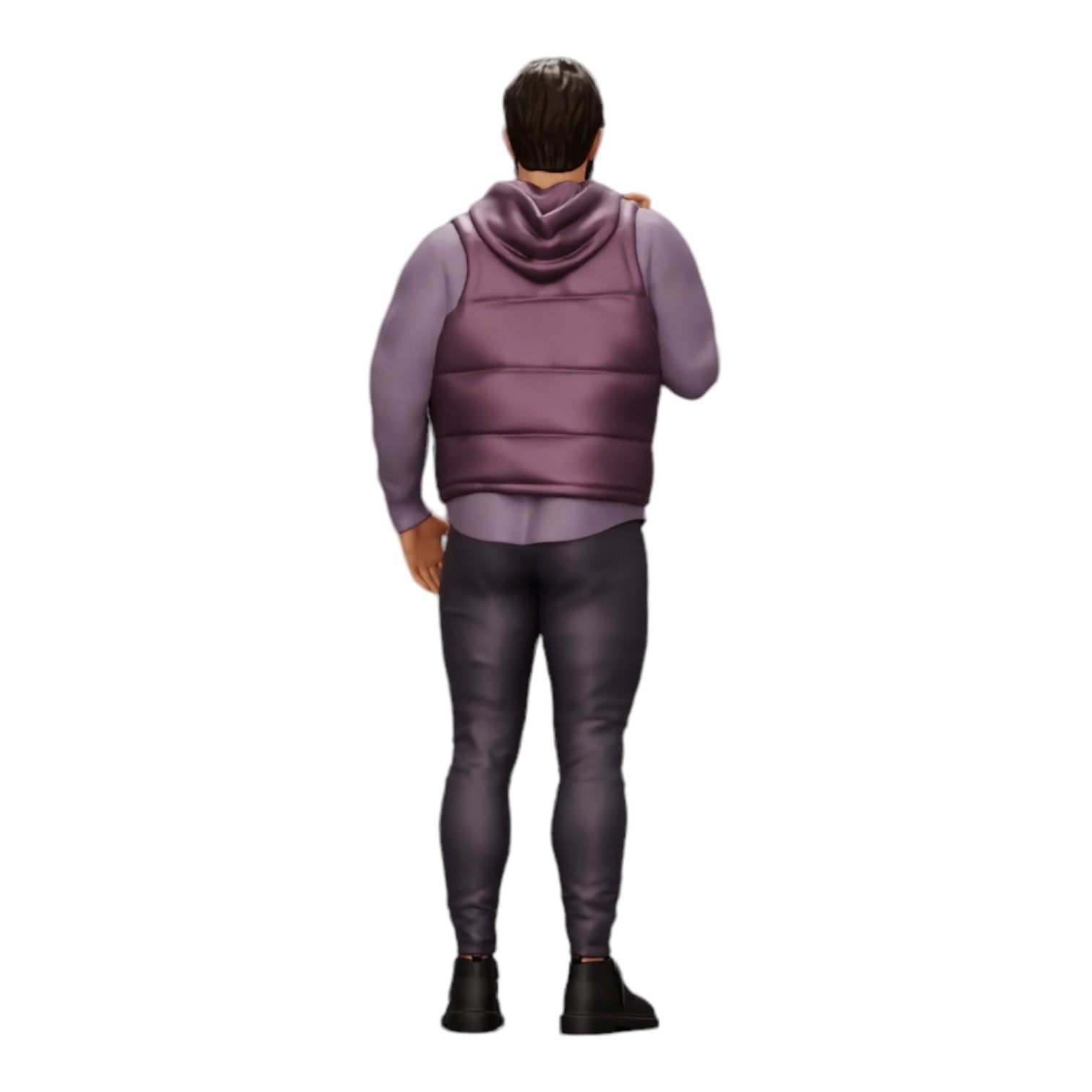 Diorama model building product photo 0: Confident man with beard and jacket stands tall (Ref No. A24)