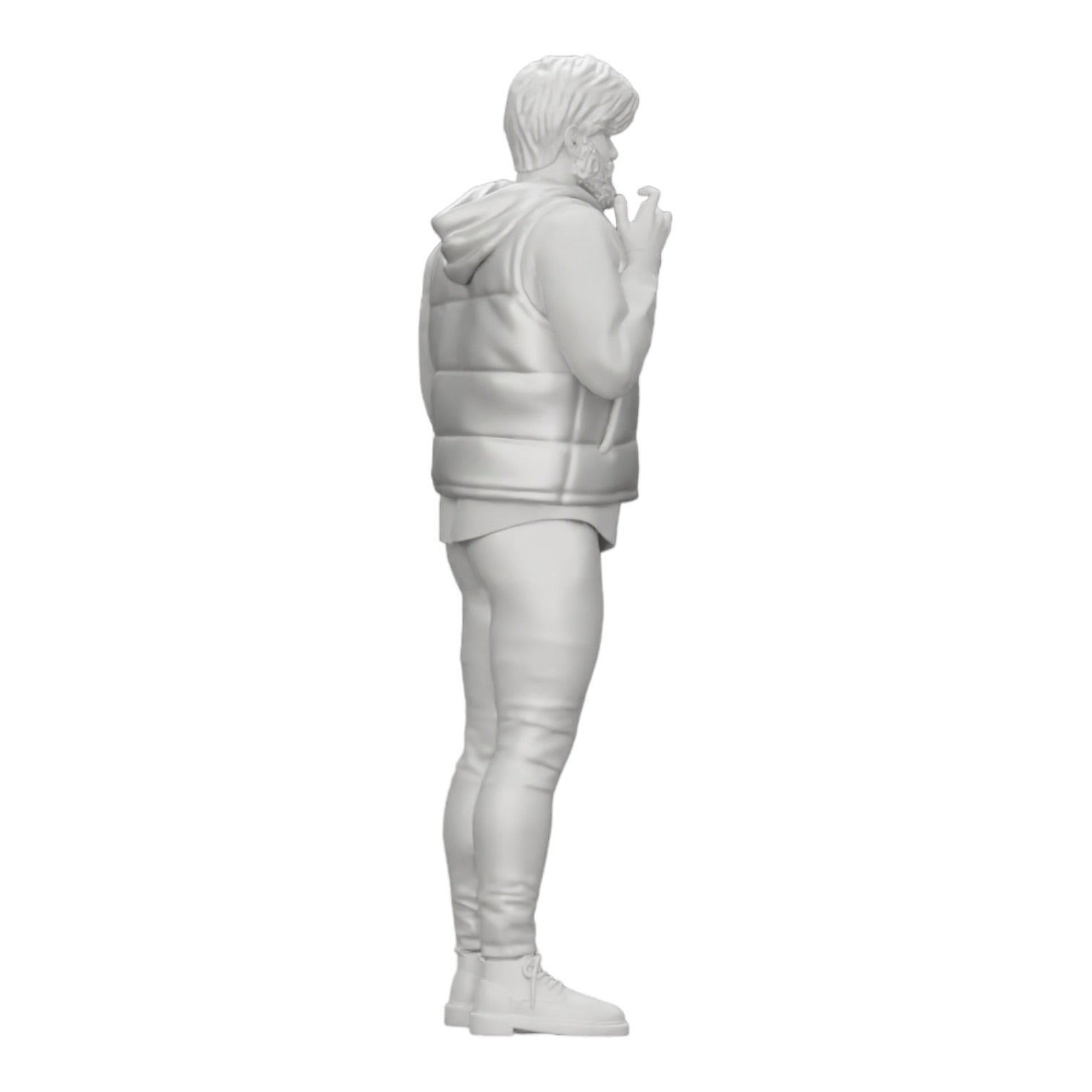 Diorama model building product photo 0: Confident man with beard and jacket stands tall (Ref No. A24)