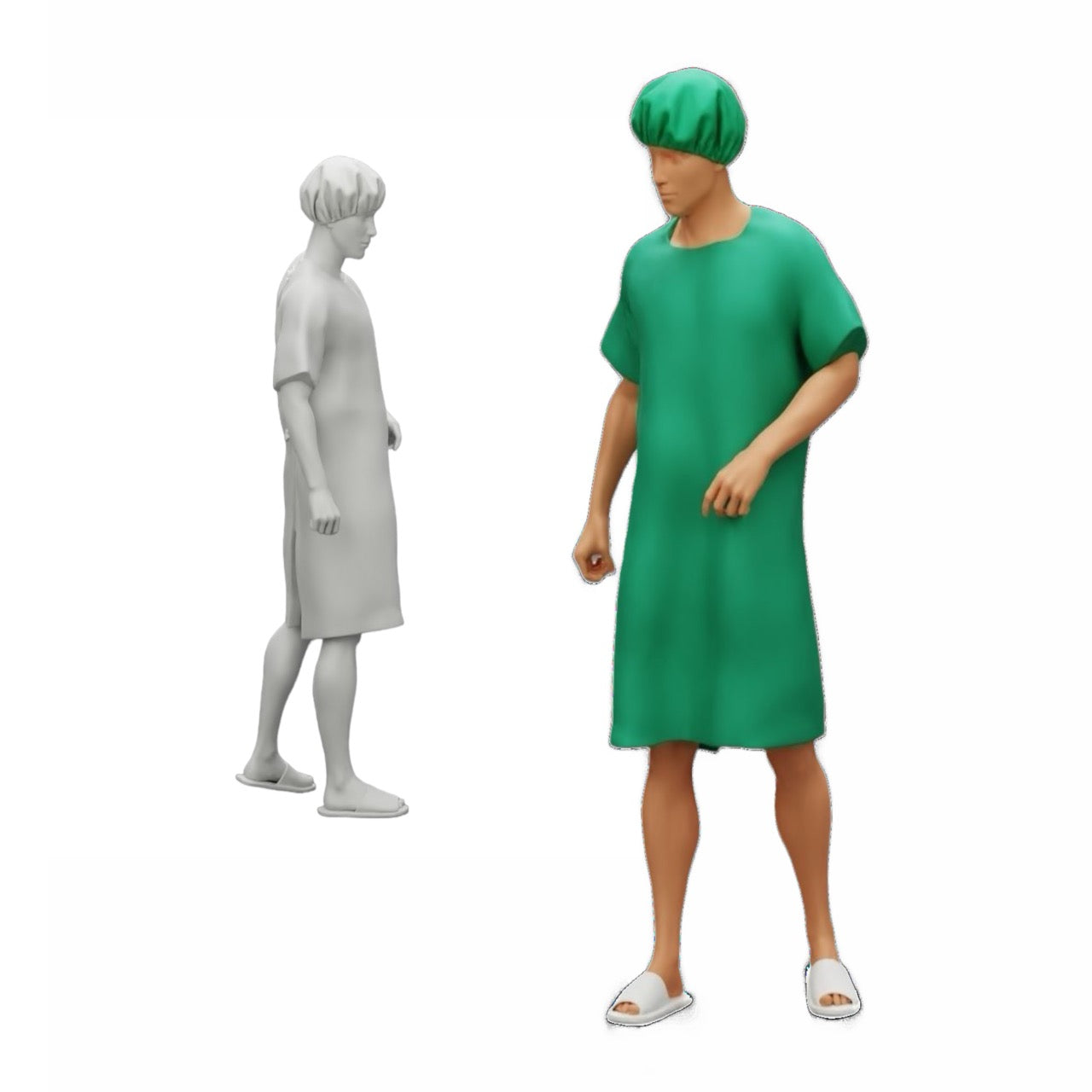 Diorama model building product photo 0: Patient in hospital is moving forward (Ref No. A27)