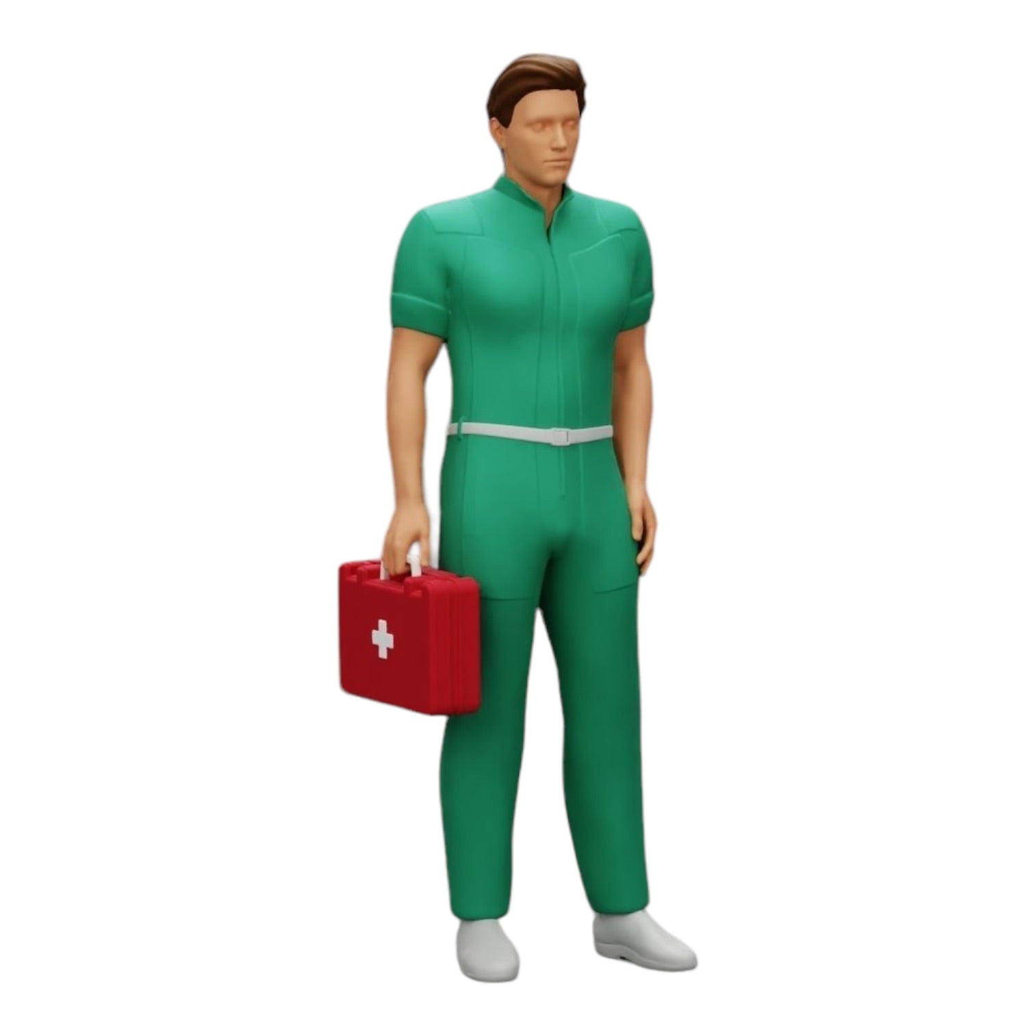 Diorama model building product photo 0: Medic stands ready with a first aid kit (Ref No. A28)