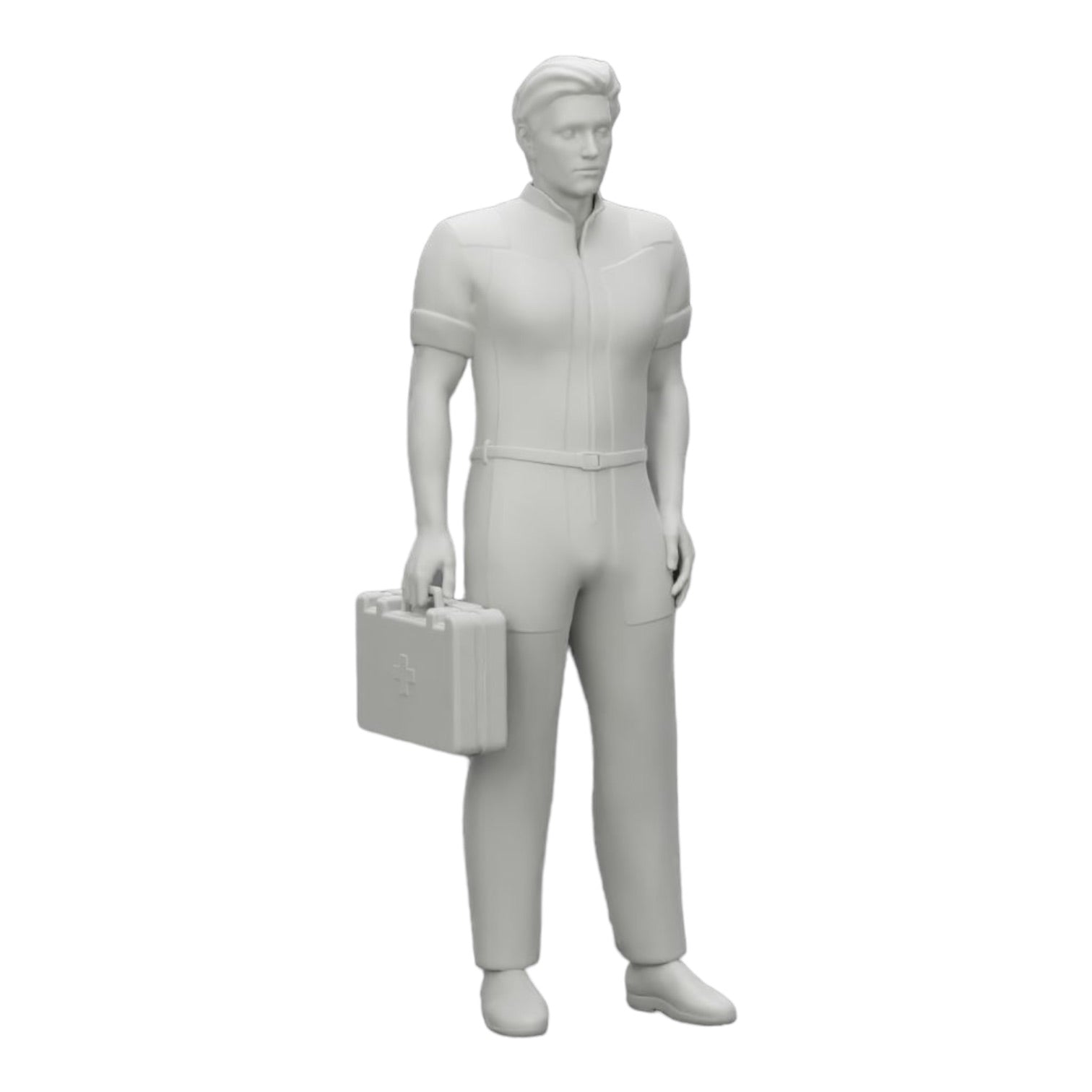 Diorama model building product photo 0: Medic stands ready with a first aid kit (Ref No. A28)