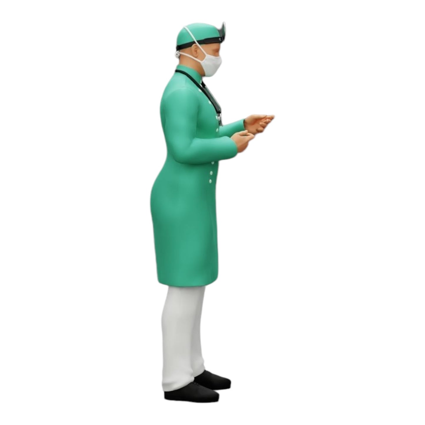 Diorama model building product photo 0: Surgeon/Doctor in hospital with stethoscope (Ref No. A29)