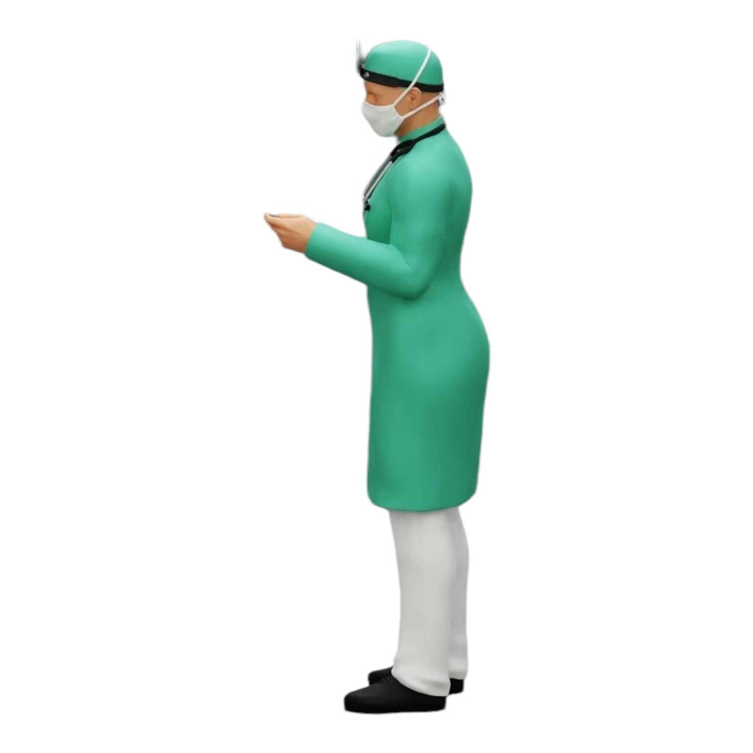 Diorama model building product photo 0: Surgeon/Doctor in hospital with stethoscope (Ref No. A29)