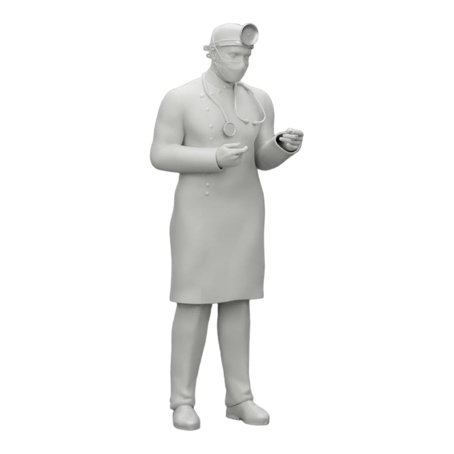 Diorama model building product photo 0: Surgeon/Doctor in hospital with stethoscope (Ref No. A29)