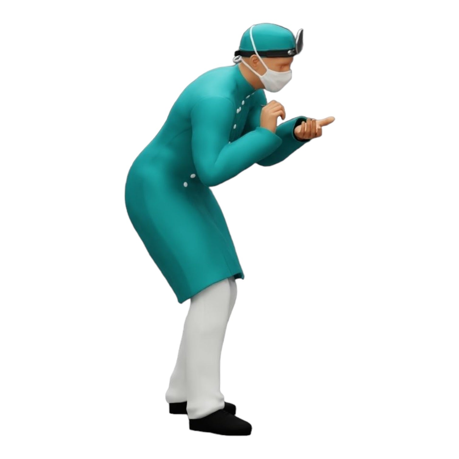 Diorama model building product photo 0: Surgeon/Doctor in hospital examining patient (Ref No. A30)