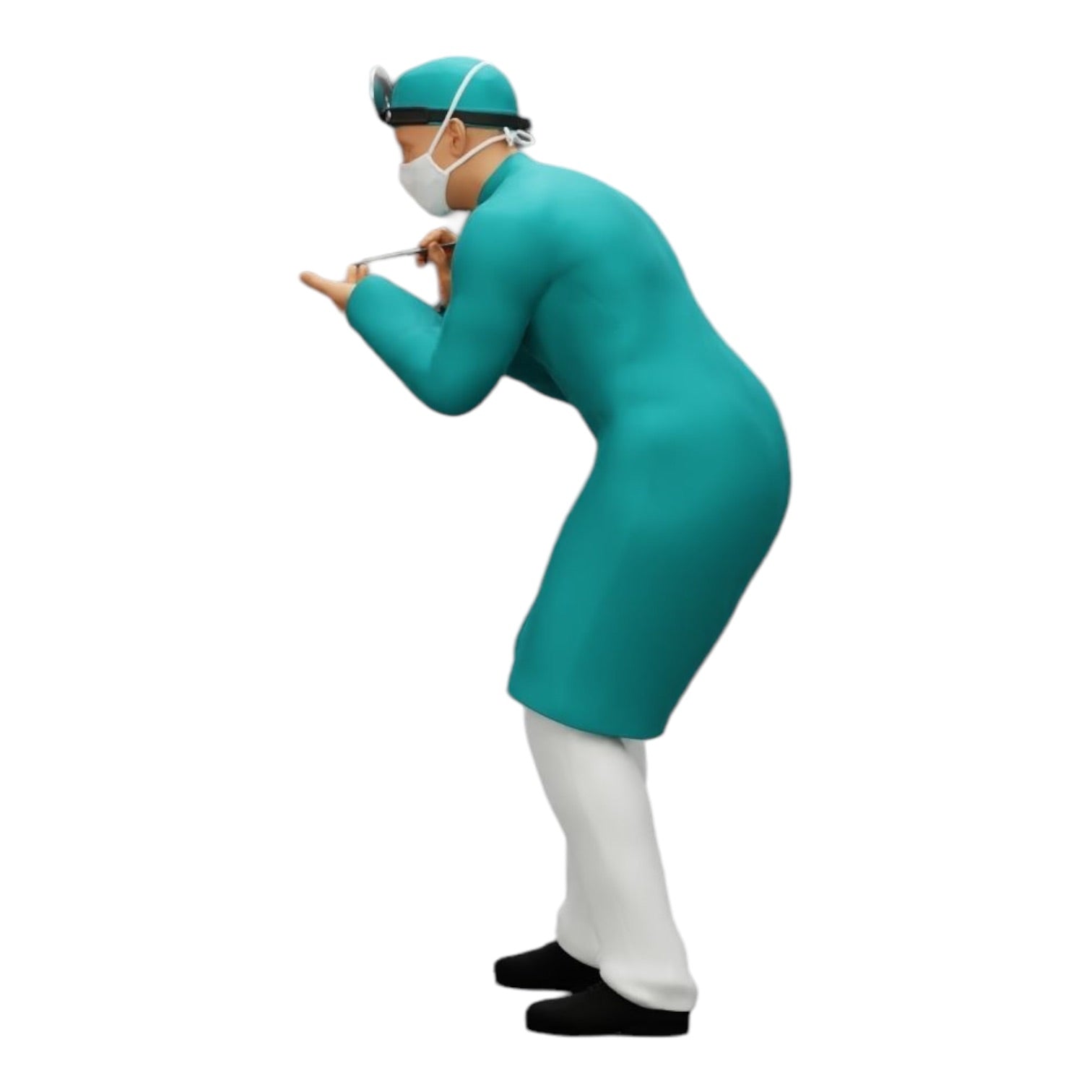 Diorama model building product photo 0: Surgeon/Doctor in hospital examining patient (Ref No. A30)