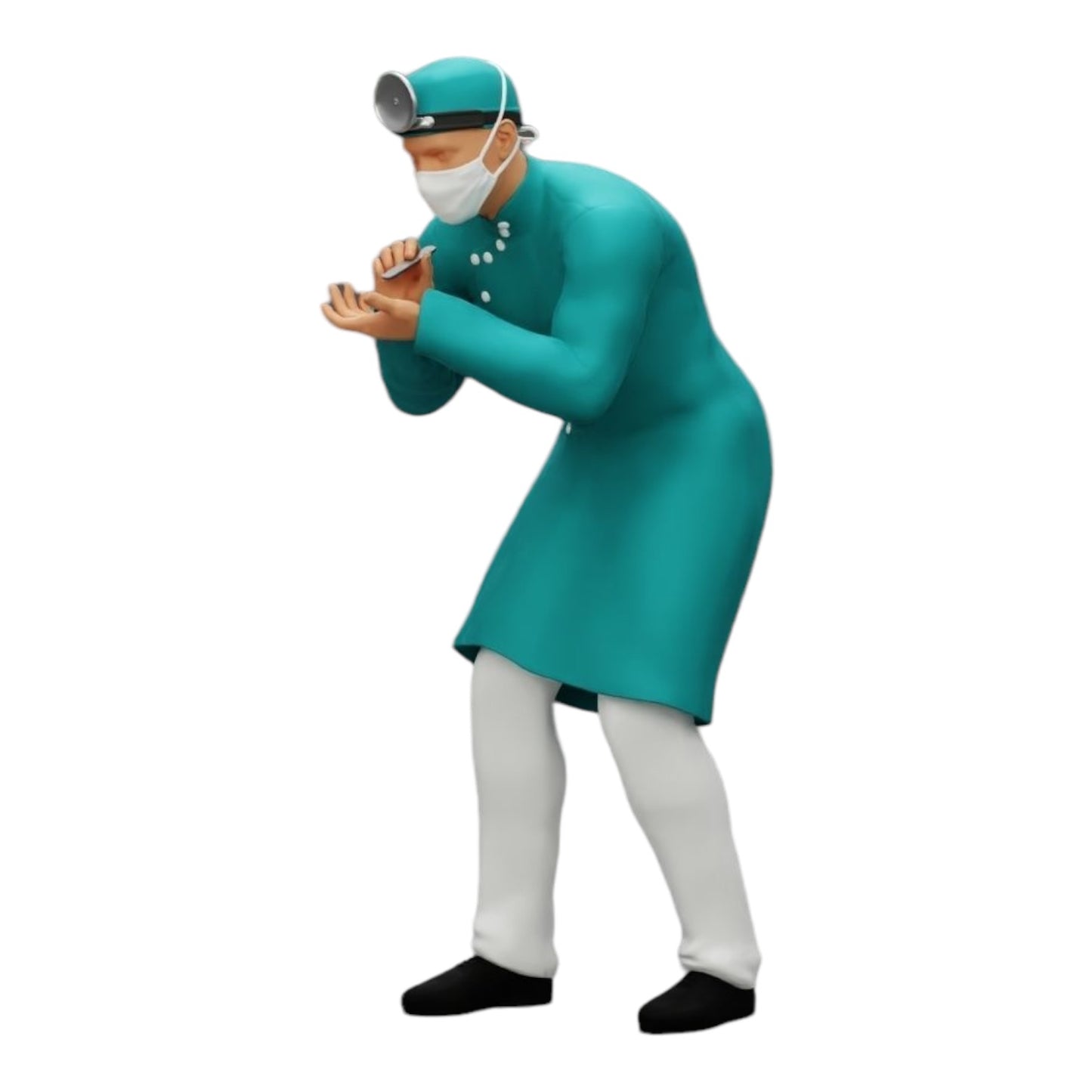 Diorama model building product photo 0: Surgeon/Doctor in hospital examining patient (Ref No. A30)