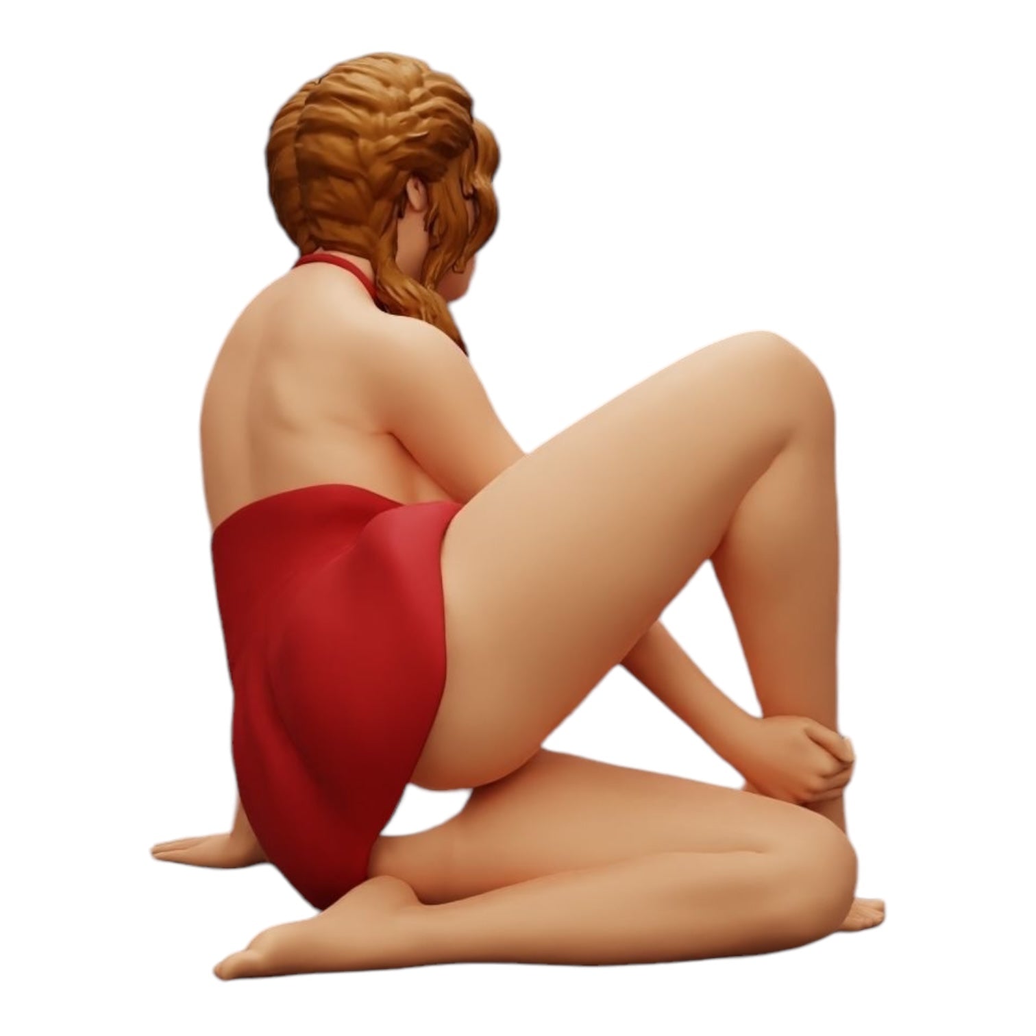Diorama model building product photo 0: Attractive woman sitting relaxed in a squat (Ref No. A34)