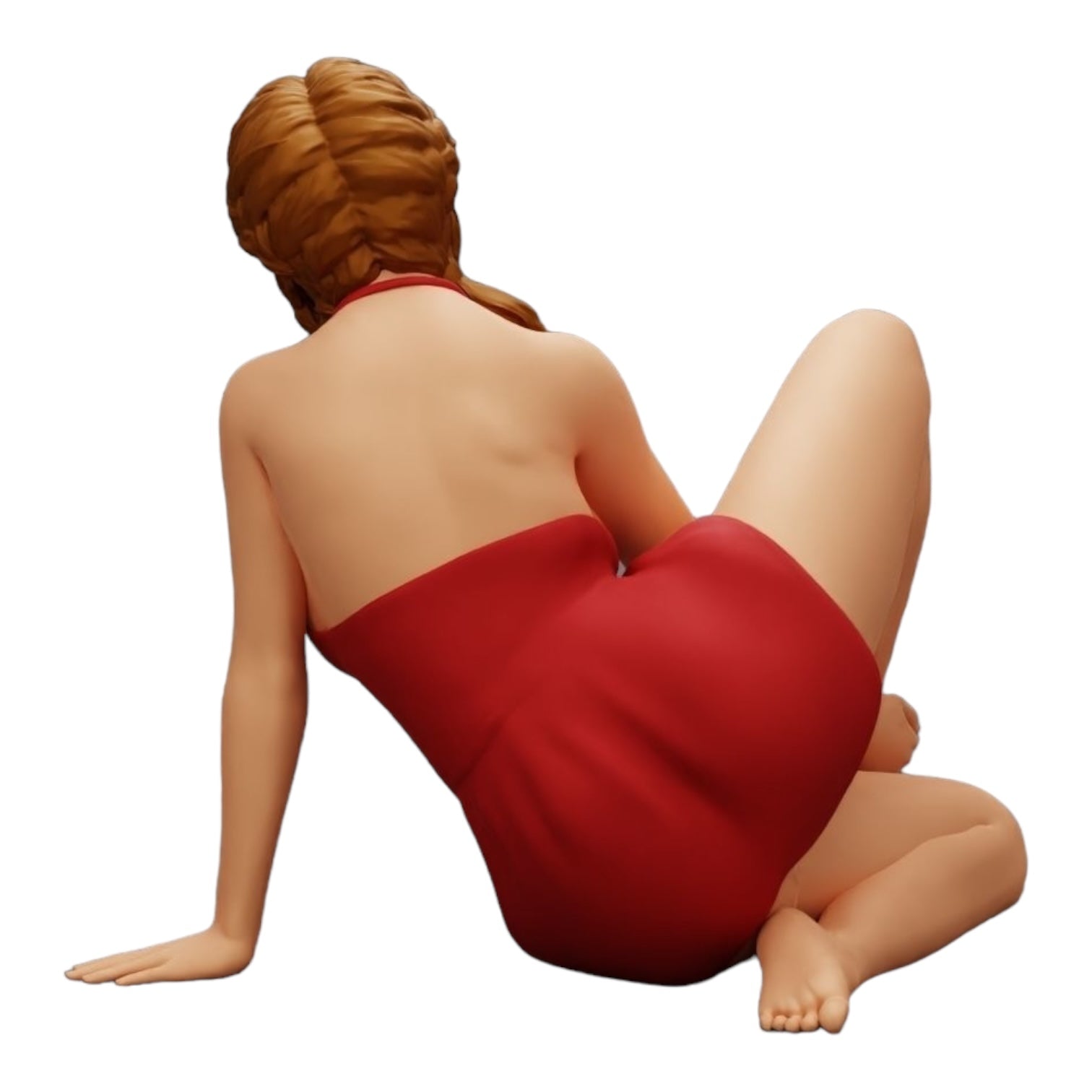 Diorama model building product photo 0: Attractive woman sitting relaxed in a squat (Ref No. A34)