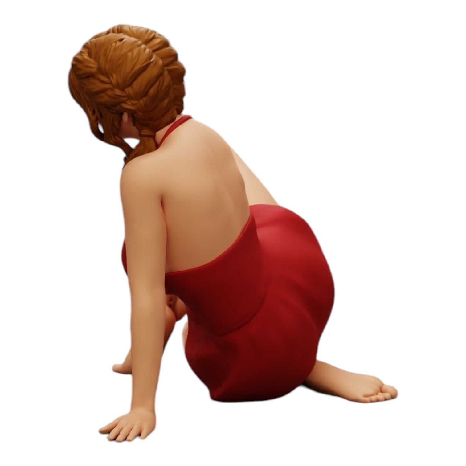 Diorama model building product photo 0: Attractive woman sitting relaxed in a squat (Ref No. A34)
