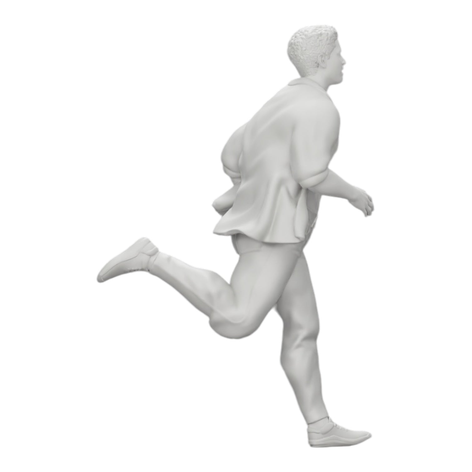 Diorama model building product photo 0: Man in open shirt fleeing from his arrest (Ref No. A41)