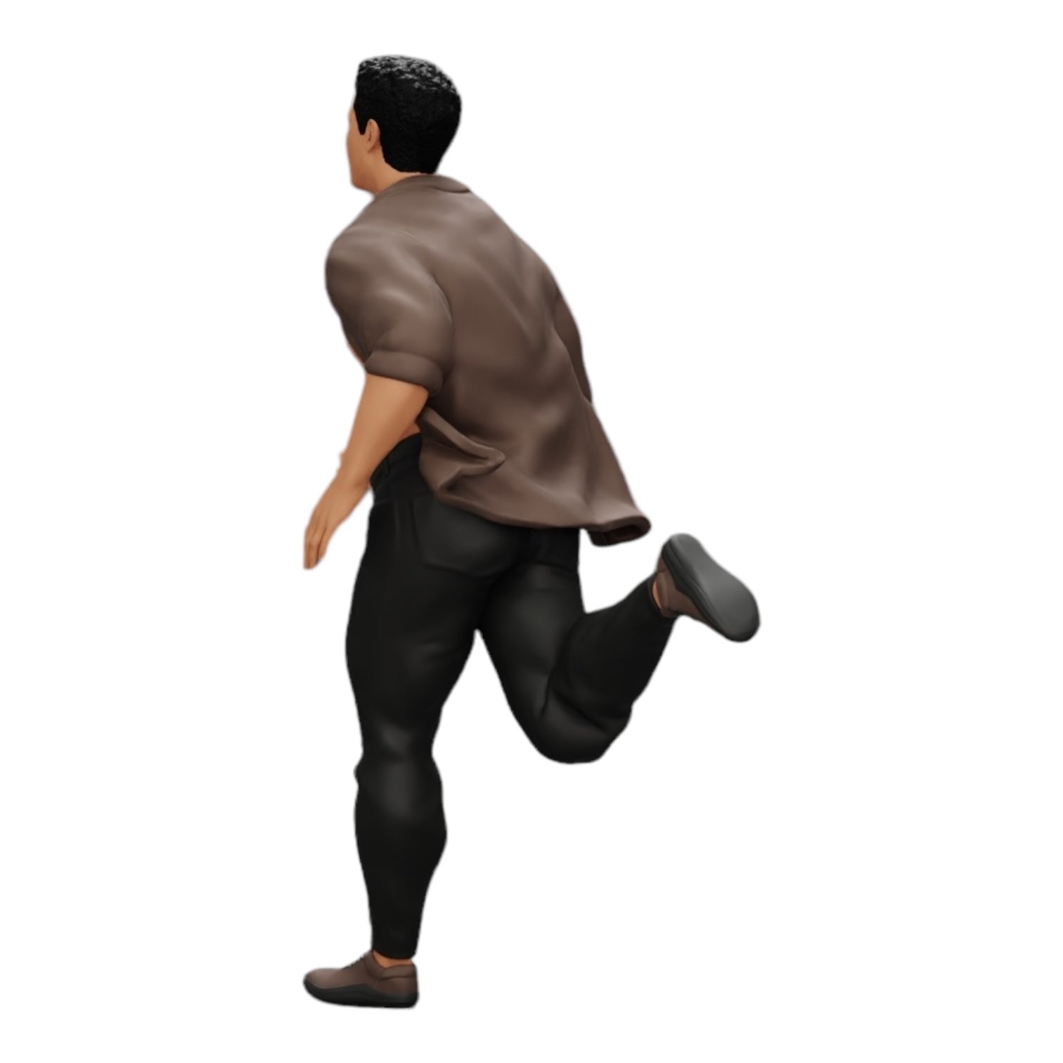 Diorama model building product photo 0: Man in open shirt fleeing from his arrest (Ref No. A41)