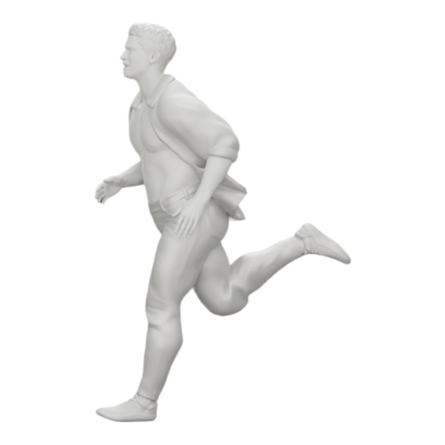 Diorama model building product photo 0: Man in open shirt fleeing from his arrest (Ref No. A41)