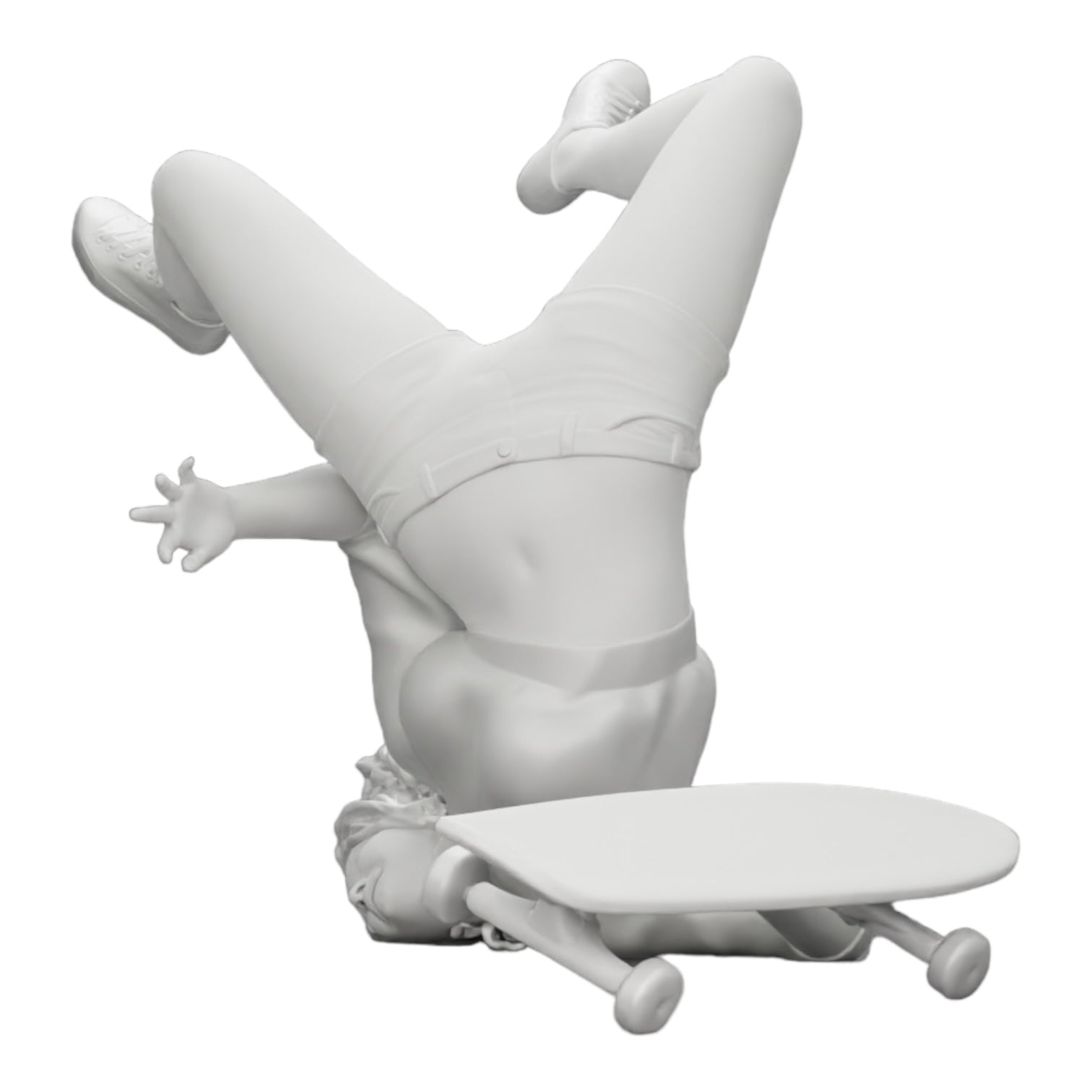 Diorama model building product photo 0: Girl with curly hair falls off skateboard while playing sports (Ref No. A44)