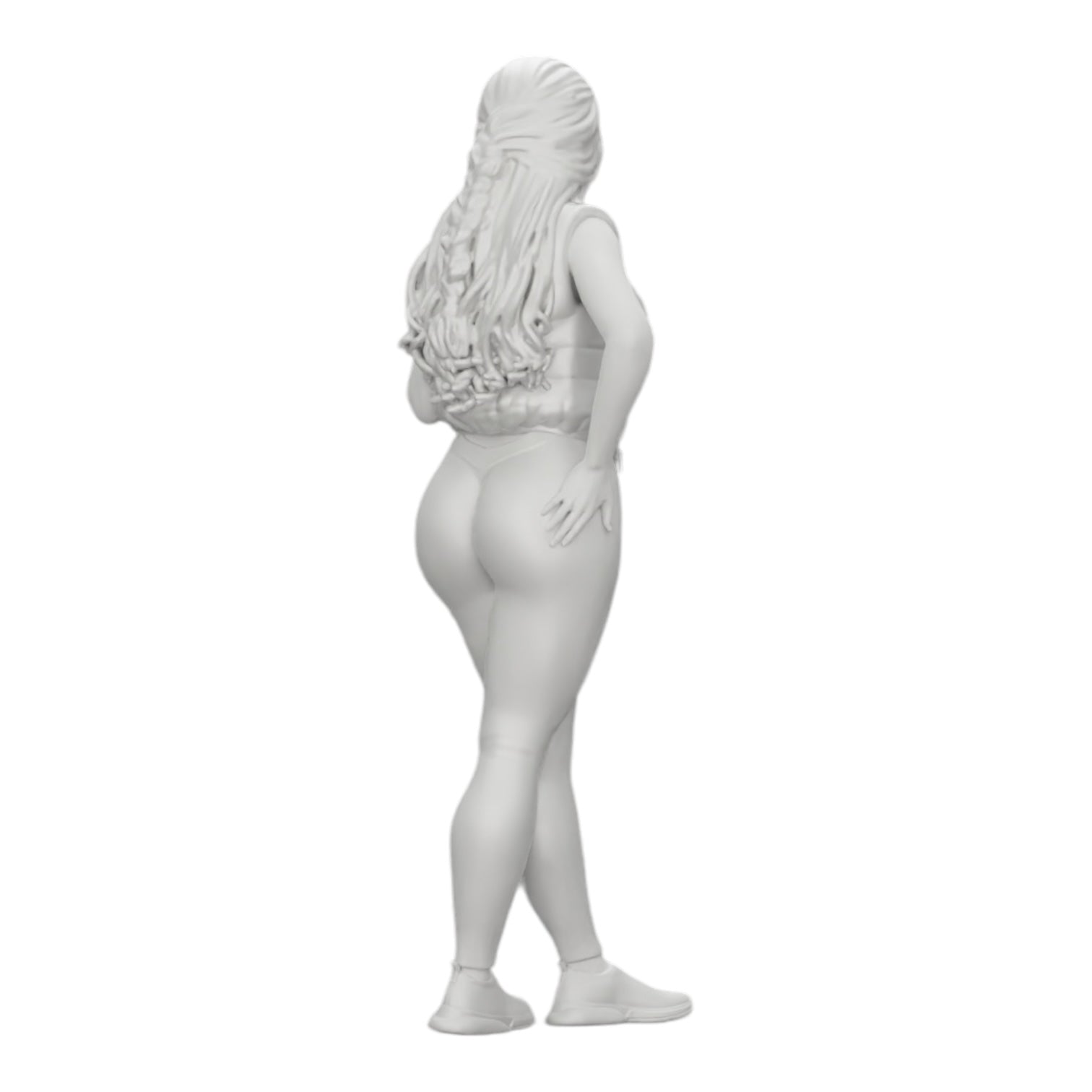 Diorama model building product photo 0: Attractive woman with long hair in a bodysuit and open vest (Ref No. A46)