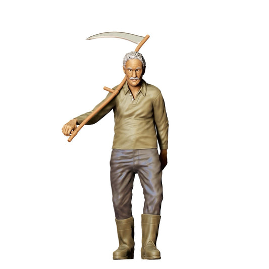 Miniature Figure: Farmer with Scythe A - Old Farmer at Work (No. 299)
