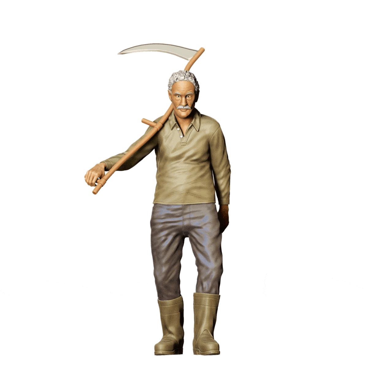 Miniature Figure: Farmer with Scythe A - Old Farmer at Work (No. 299)