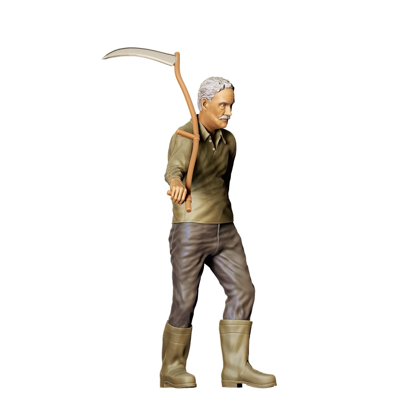 Miniature Figure: Farmer with Scythe A - Old Farmer at Work (No. 299)