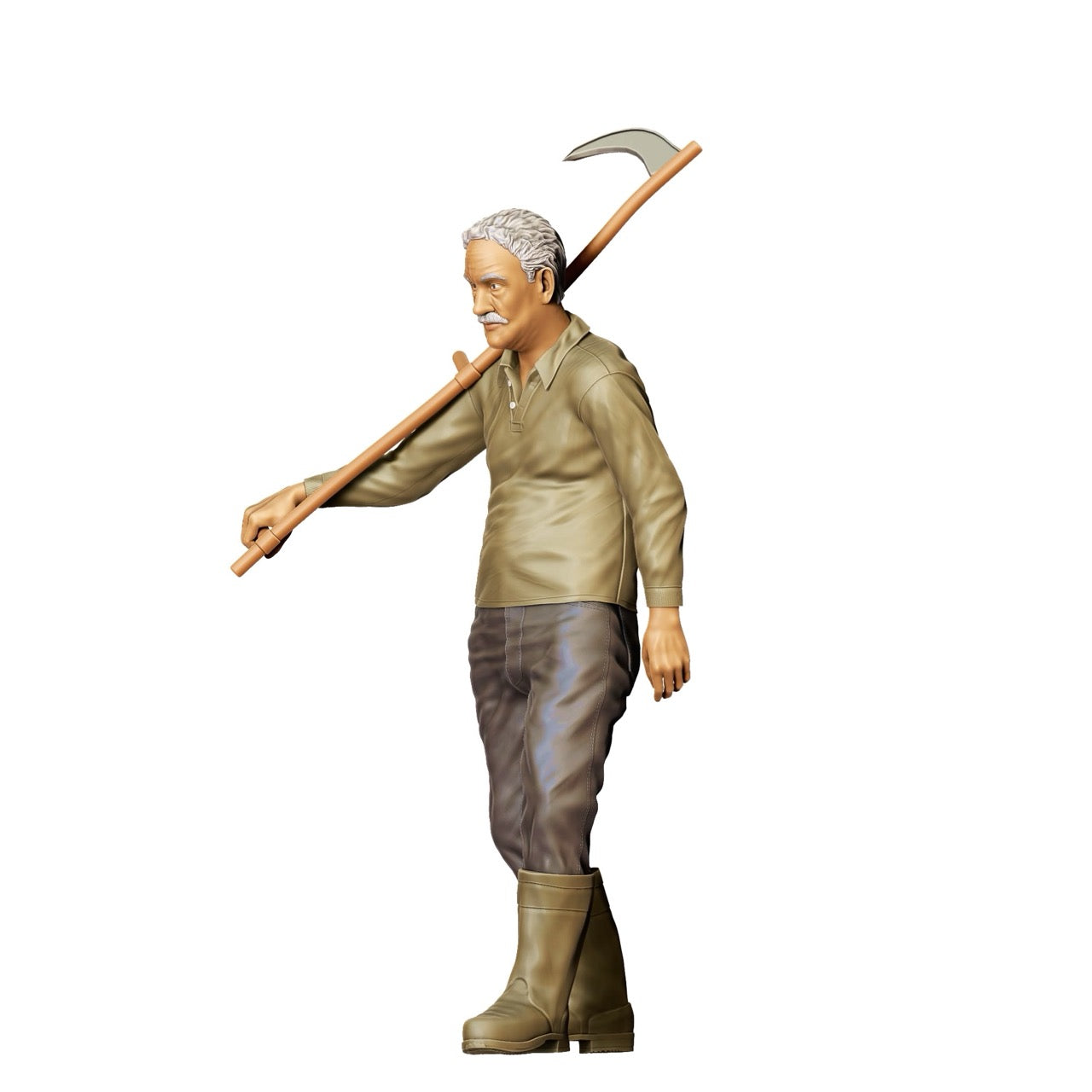 Product image 7 of 7: Miniature Figure: Farmer with Scythe A - Old Farmer at Work (No. 299)