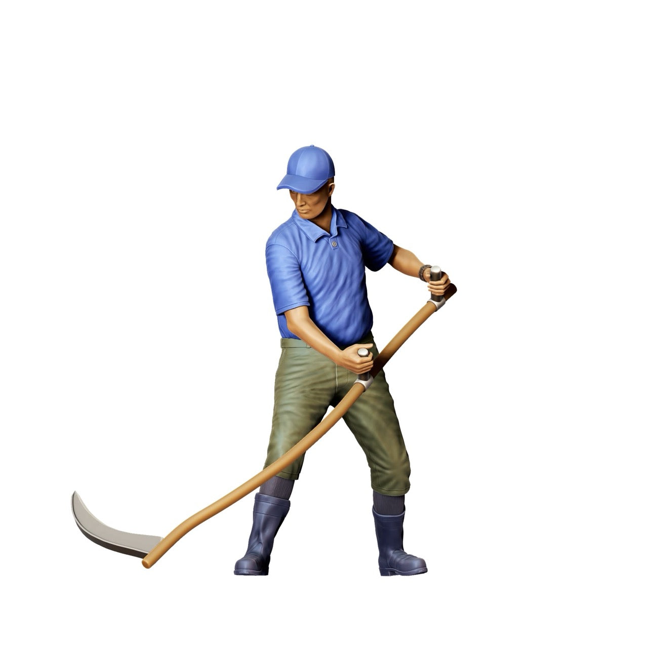 Product image 6 of 6: Miniature Figure: Farmer with Scythe B - Old Farmer at Work (No. 300)