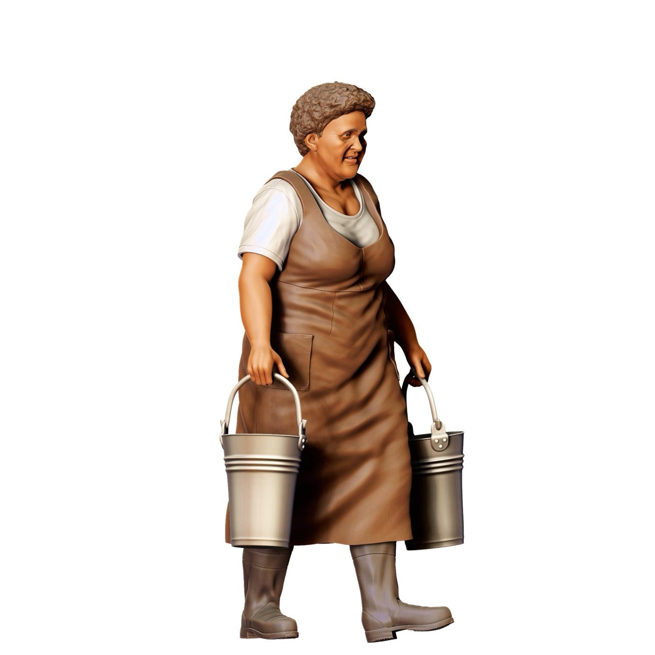Miniature Figure: Farmer's Wife with Buckets - Old Farmer at Work (No. 302)