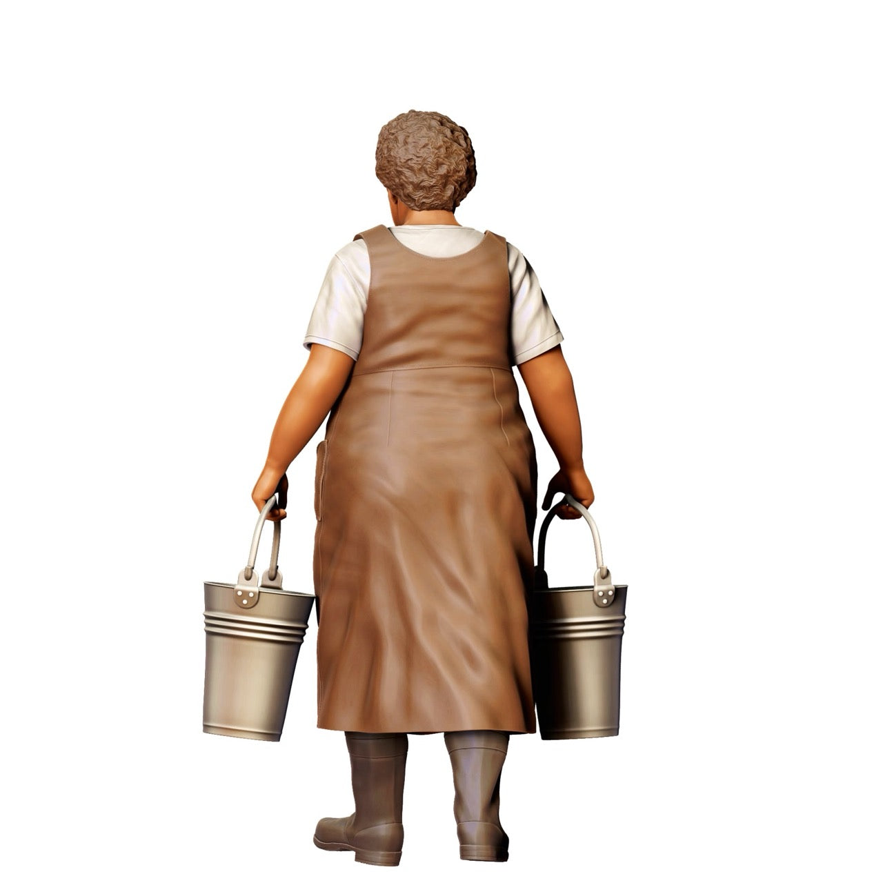 Miniature Figure: Farmer's Wife with Buckets - Old Farmer at Work (No. 302)
