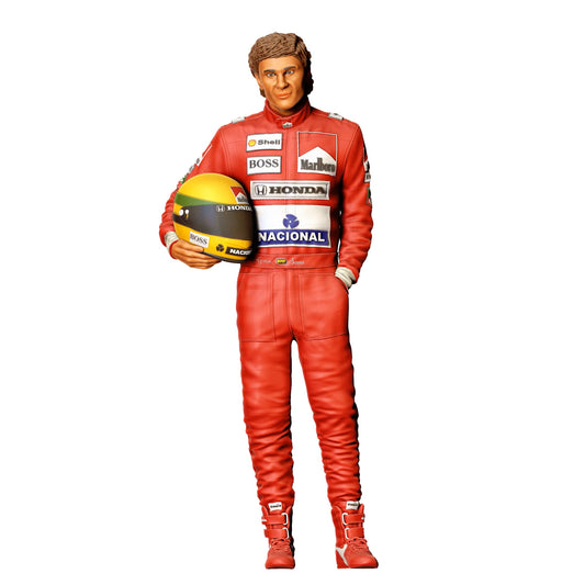 Diorama model building product photo 0: Racer with helmet – figure in racing suit with sponsor logos (Ref. No. 412)