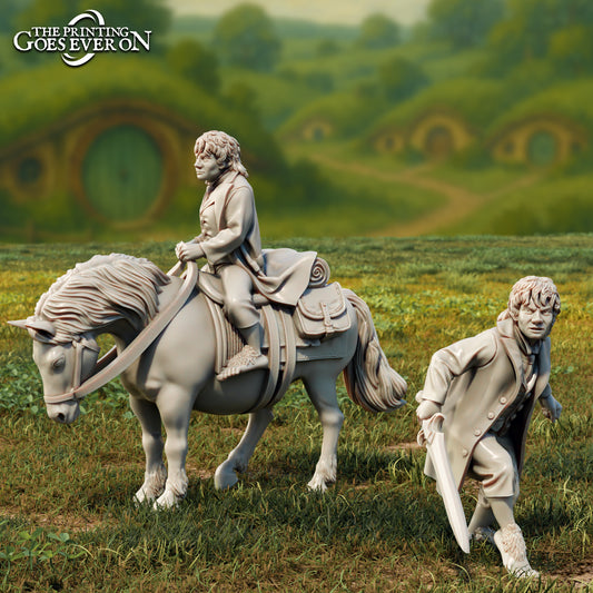 Product photo Tabletop 28mm The Printing Goes Ever On (TPGEO) 0: Bolco Burrows - Dwarf Companion on Foot and on Pony