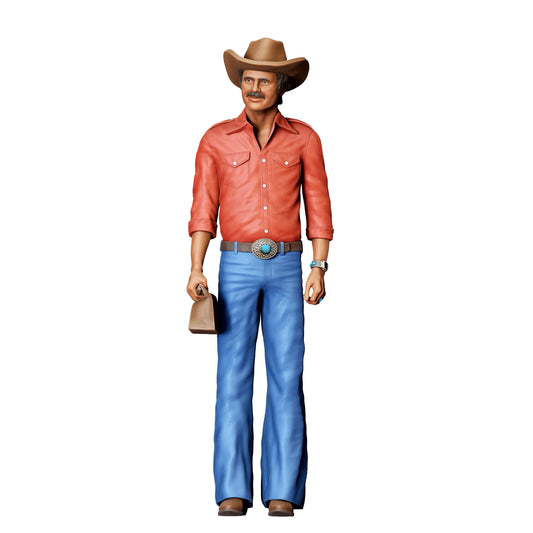 Diorama model building product photo 0: Cowboy with hat and bag – standing figure in Western clothing (Ref. No. 399)