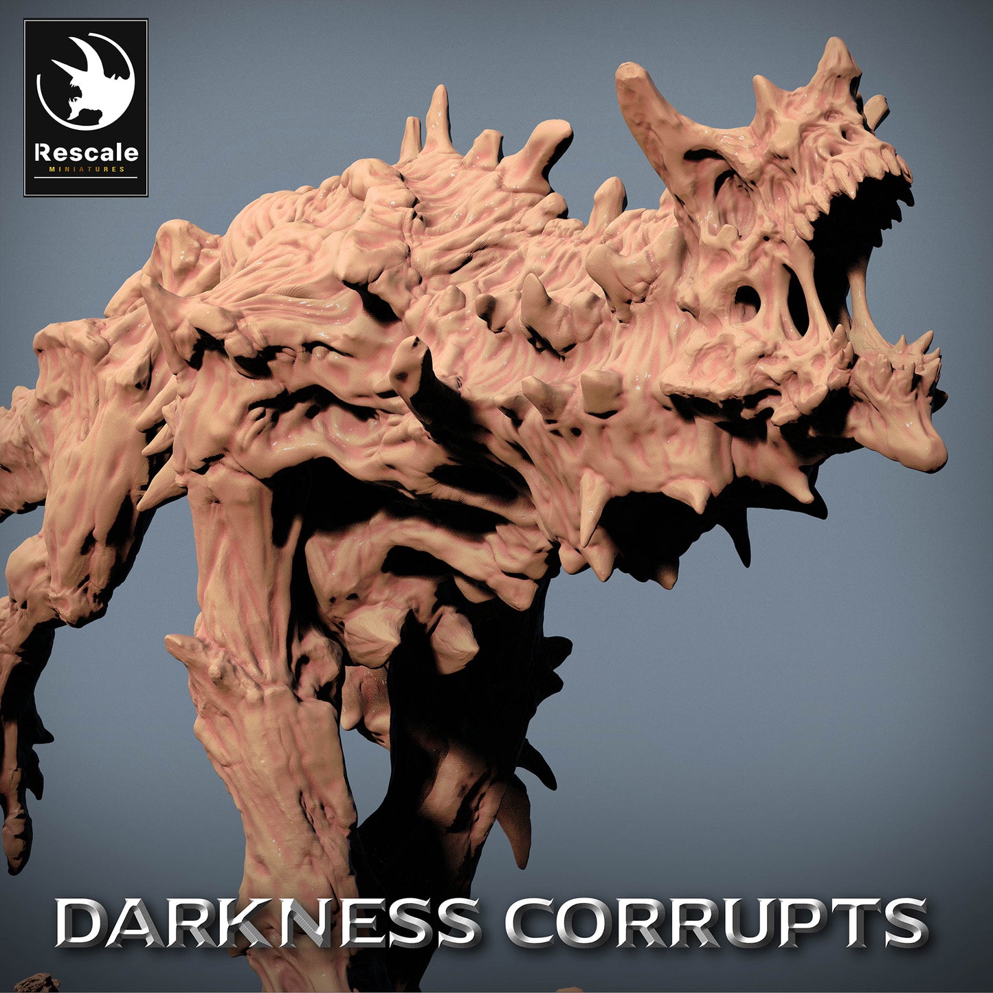 Product image 4 of 4: Fantasy Miniature: Hellhound - Demon Beast, Nightmare Dog, Bone Wolf - Monster Model and Boss Enemy for Tabletop, Skirmish, Dungeon Crawler & Wargame (23_07_C6)