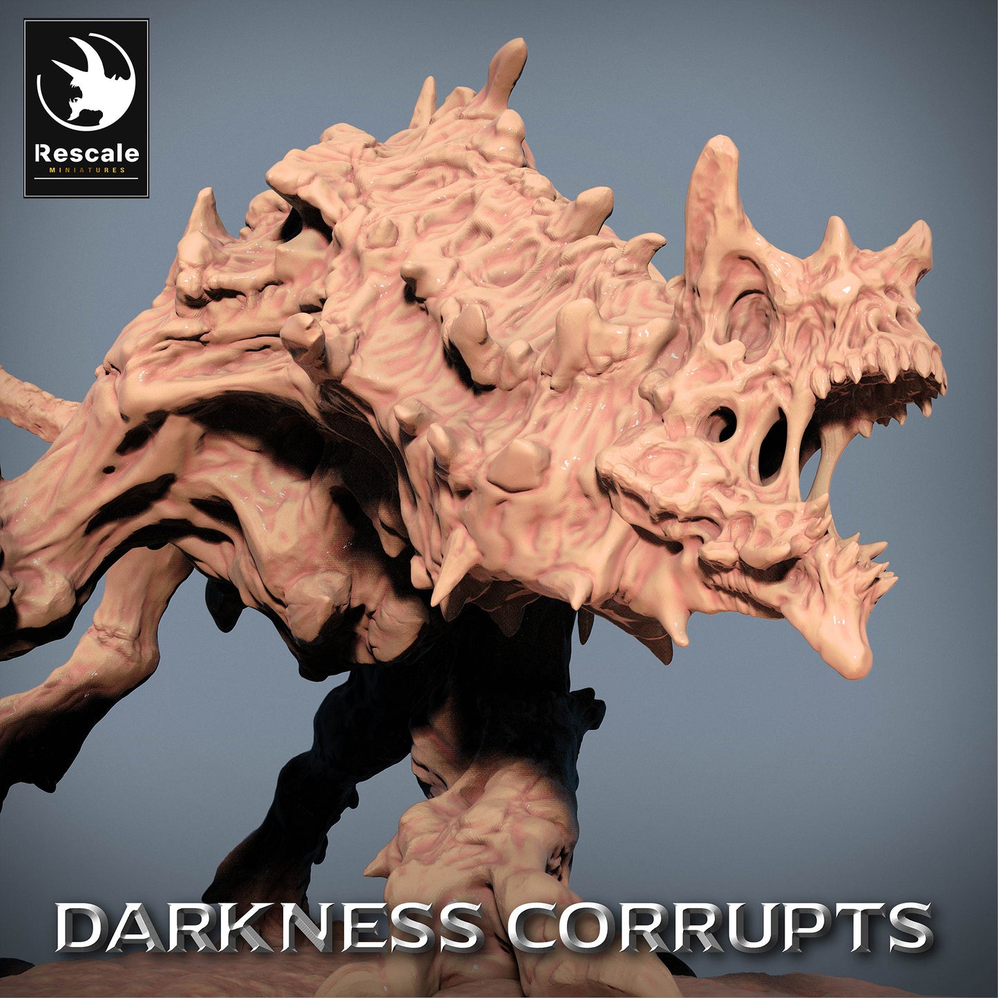 Product image 4 of 4: Tabletop Miniature: Hellhound, Demon Beast - Lurking Chaos Creature with Spiked Tail, Boss Monster (23_07_C4)