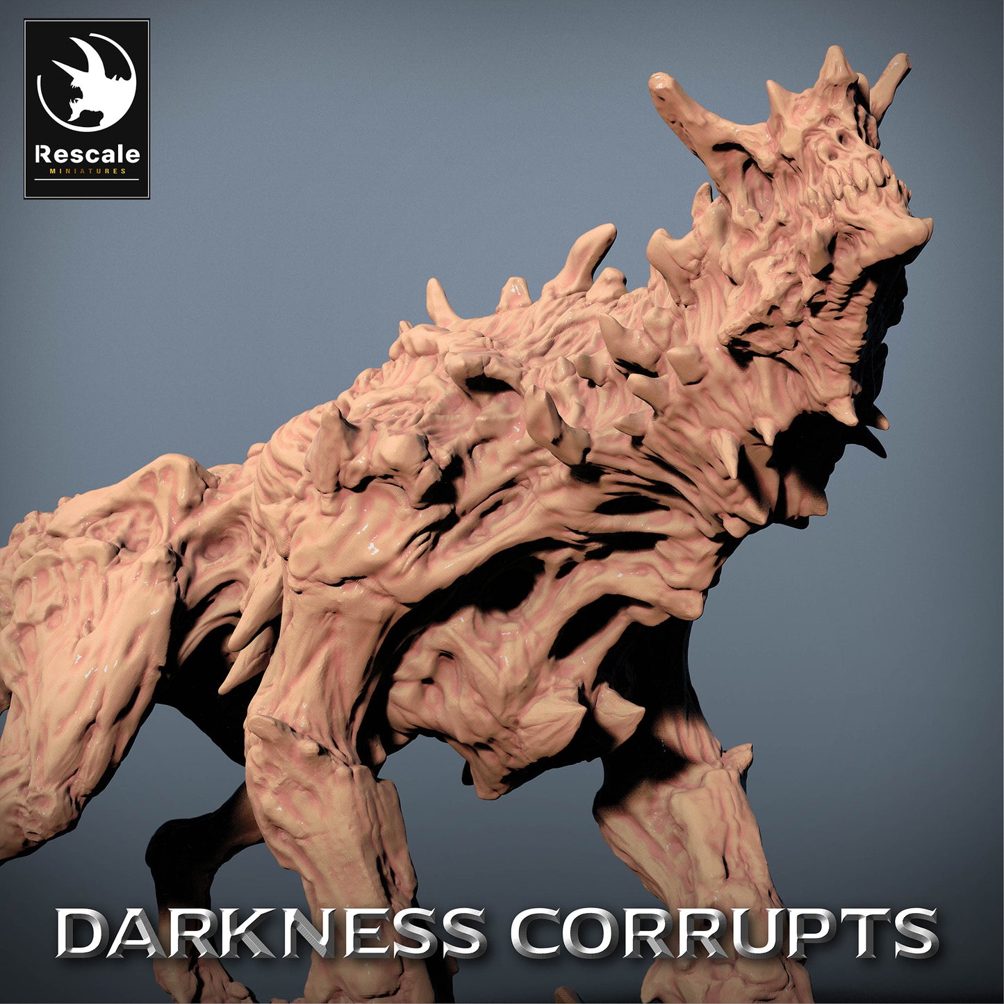 Product image 4 of 4: Tabletop Miniature: Hellhound, Demon Beast of the Underworld - Chaos Spawn, Abyss Monster, Boss Enemy for Wargaming, Dungeon Crawl, and Skirmish, Proxy Opponent Model (23_07_C1)