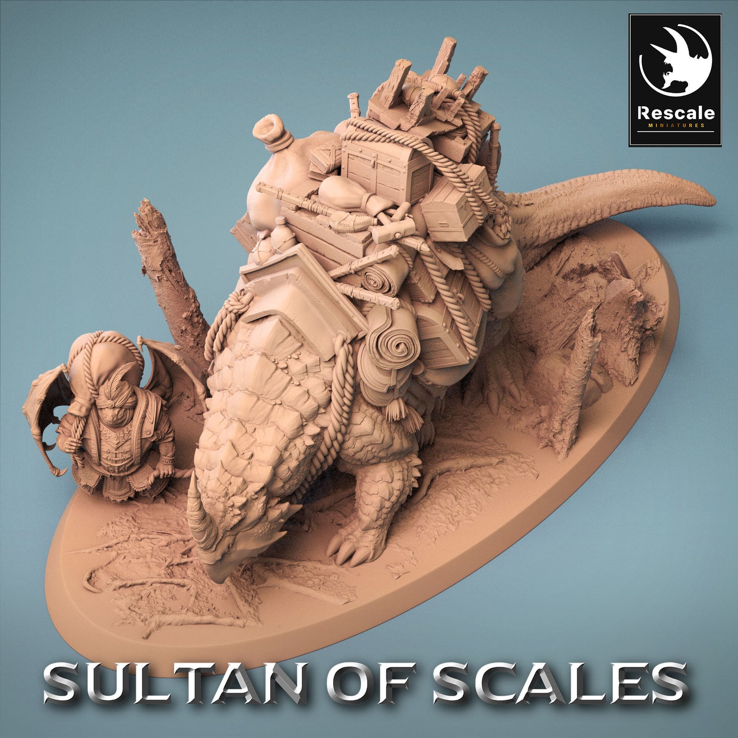 Dragonborn Trader - Influential Merchant with Beast of Burden - Seller in the Desert (B)