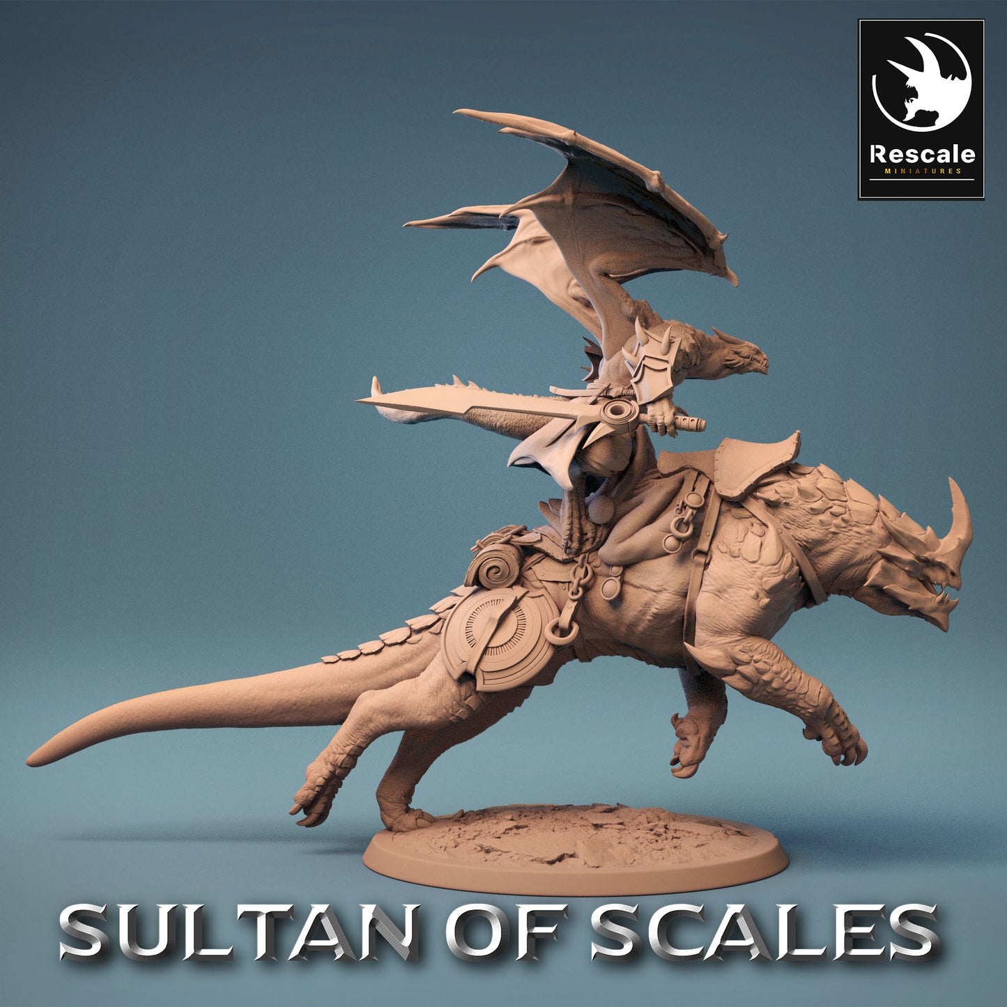 Dragonborn Rider on Lizard - Mighty Soldier of the Desert - Dragonborn Warrior (E1)