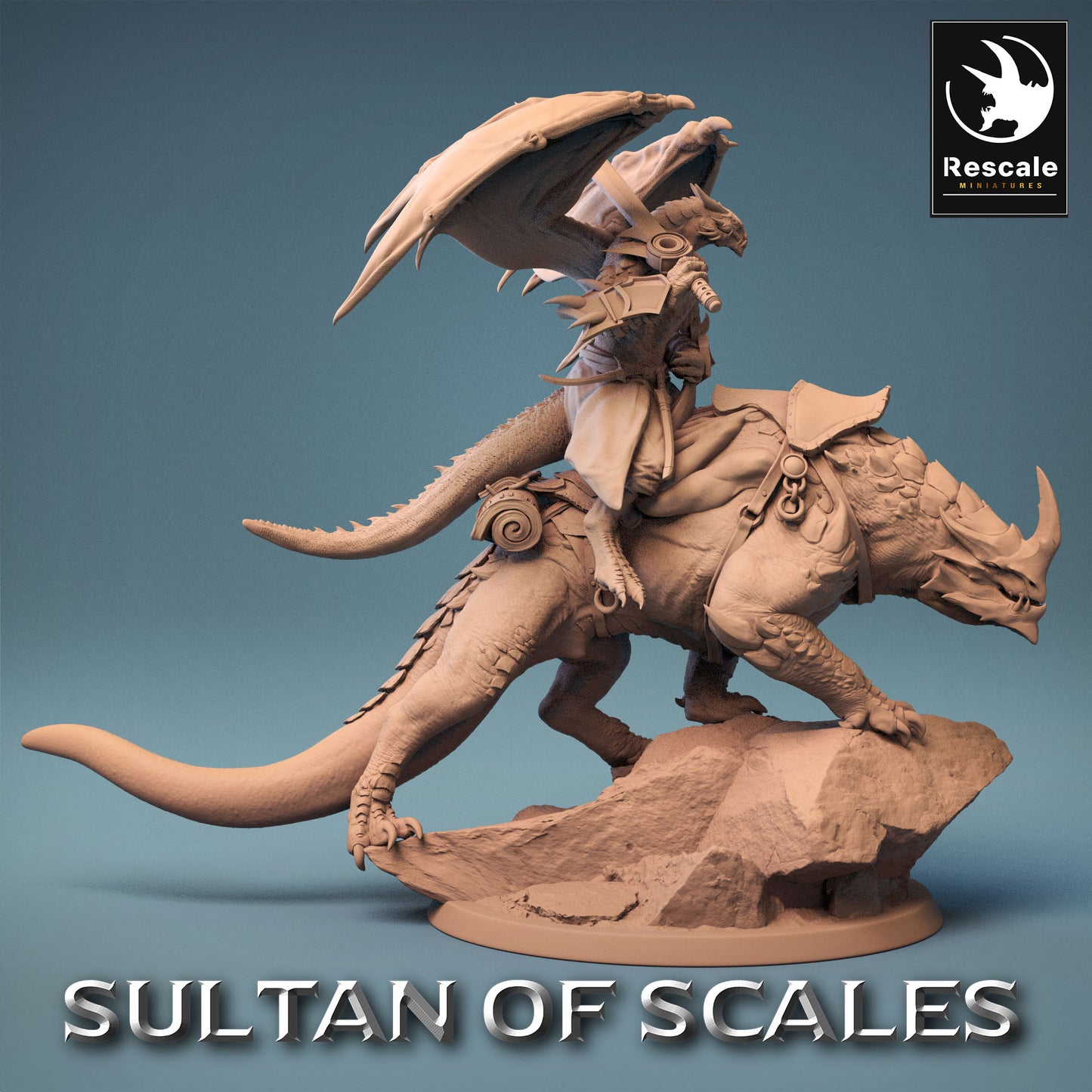 Dragonborn Rider on Lizard - Mighty Soldier of the Desert - Dragonborn Warrior (E3)