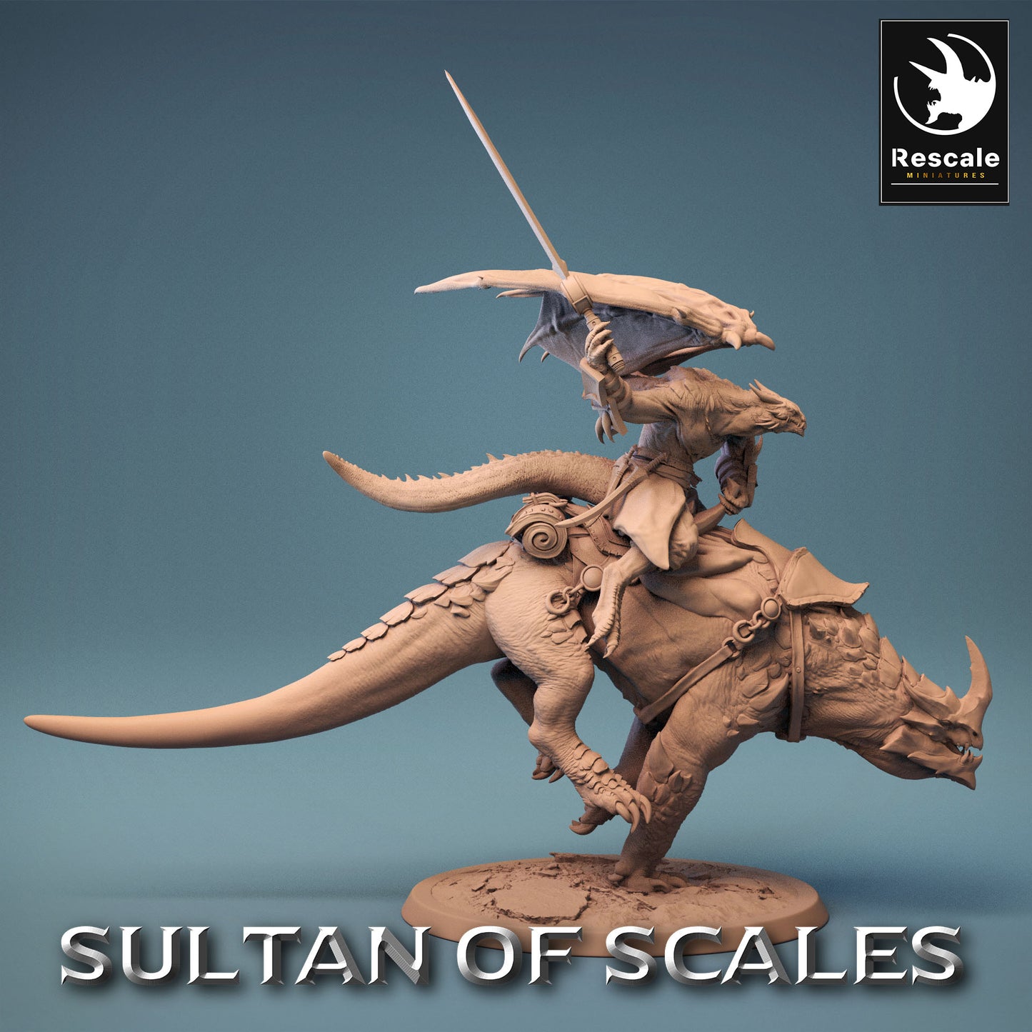 Dragonborn Rider on Lizard - Mighty Soldier of the Desert - Dragonborn Warrior (E4)