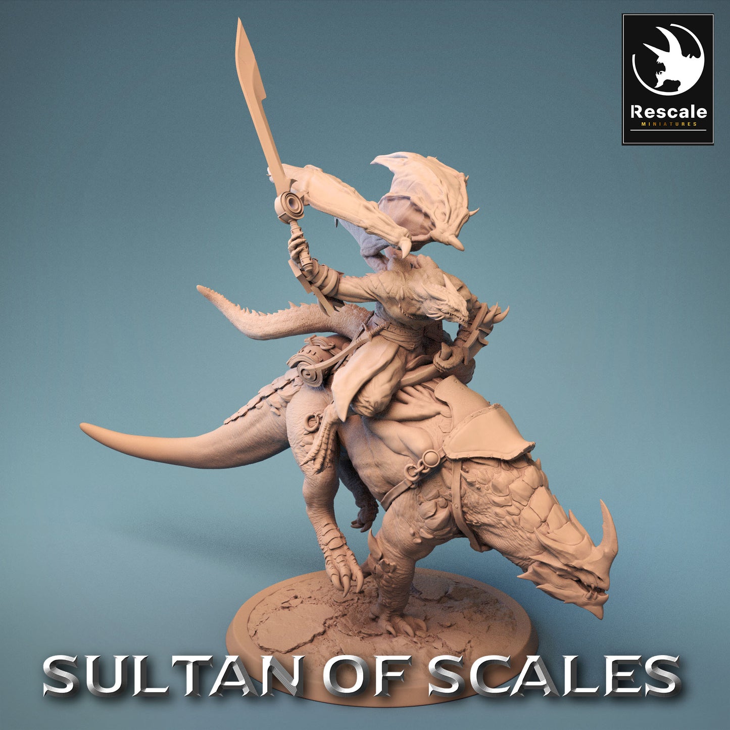 Dragonborn Rider on Lizard - Mighty Soldier of the Desert - Dragonborn Warrior (E4)